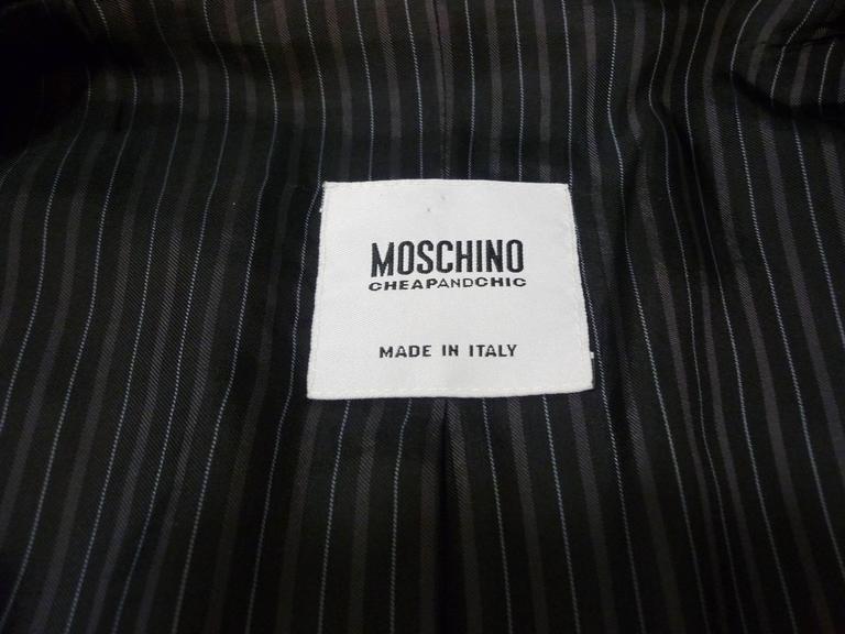 Moschino Cheap and Chic Black Jacket with Leaf and Flower Applique 44 ...