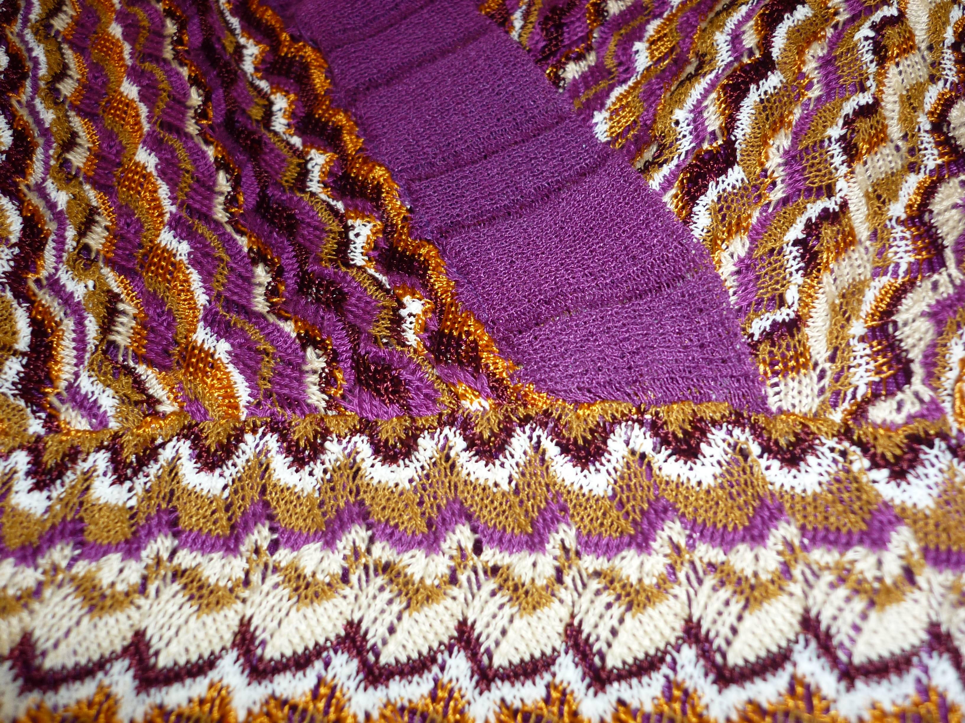 Brown M. Missoni multi colored Knit Dress 