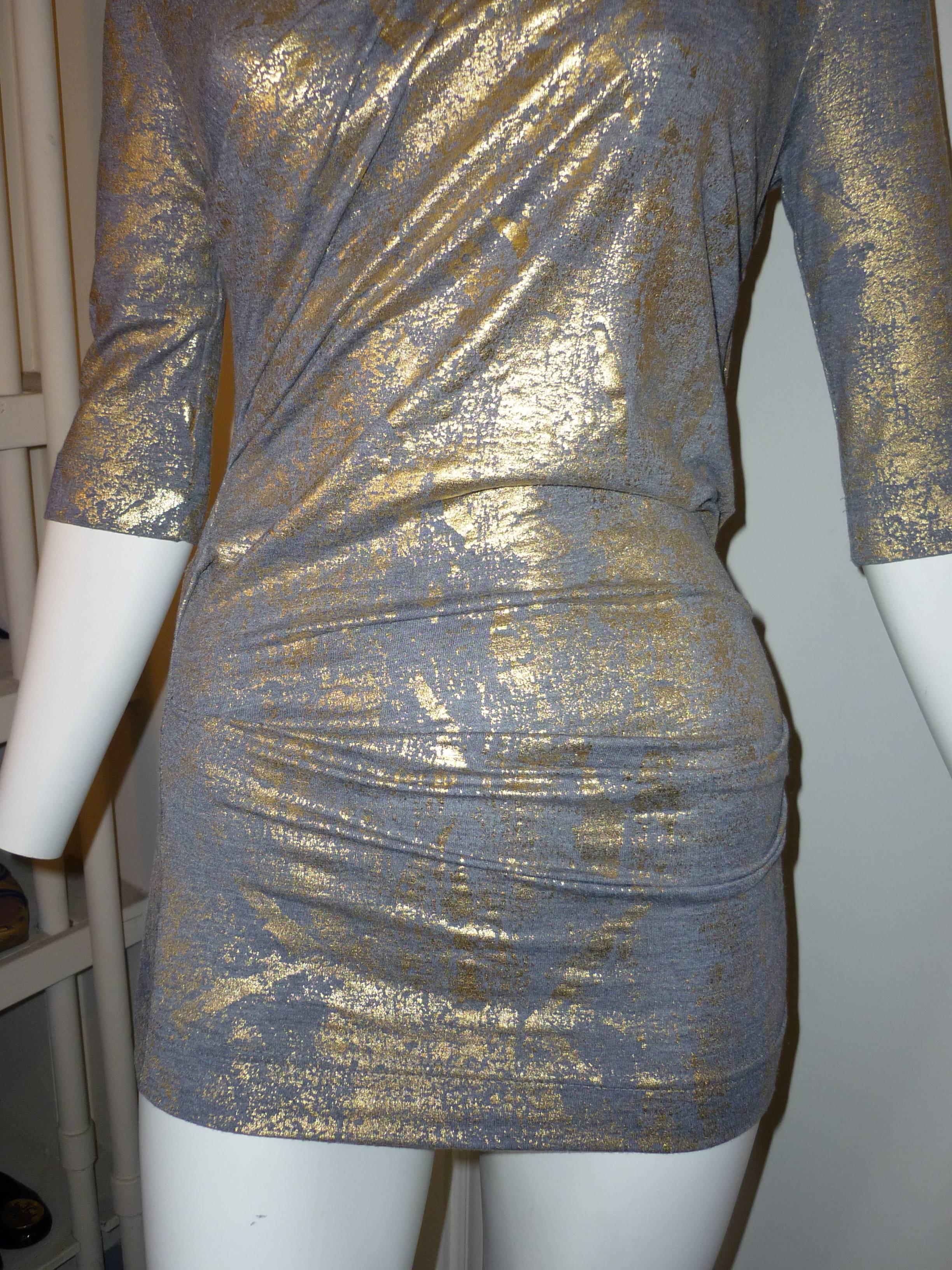 Vivienne Westwood Silver and Gold Laeticia Top (xs) In Excellent Condition In Port Hope, ON