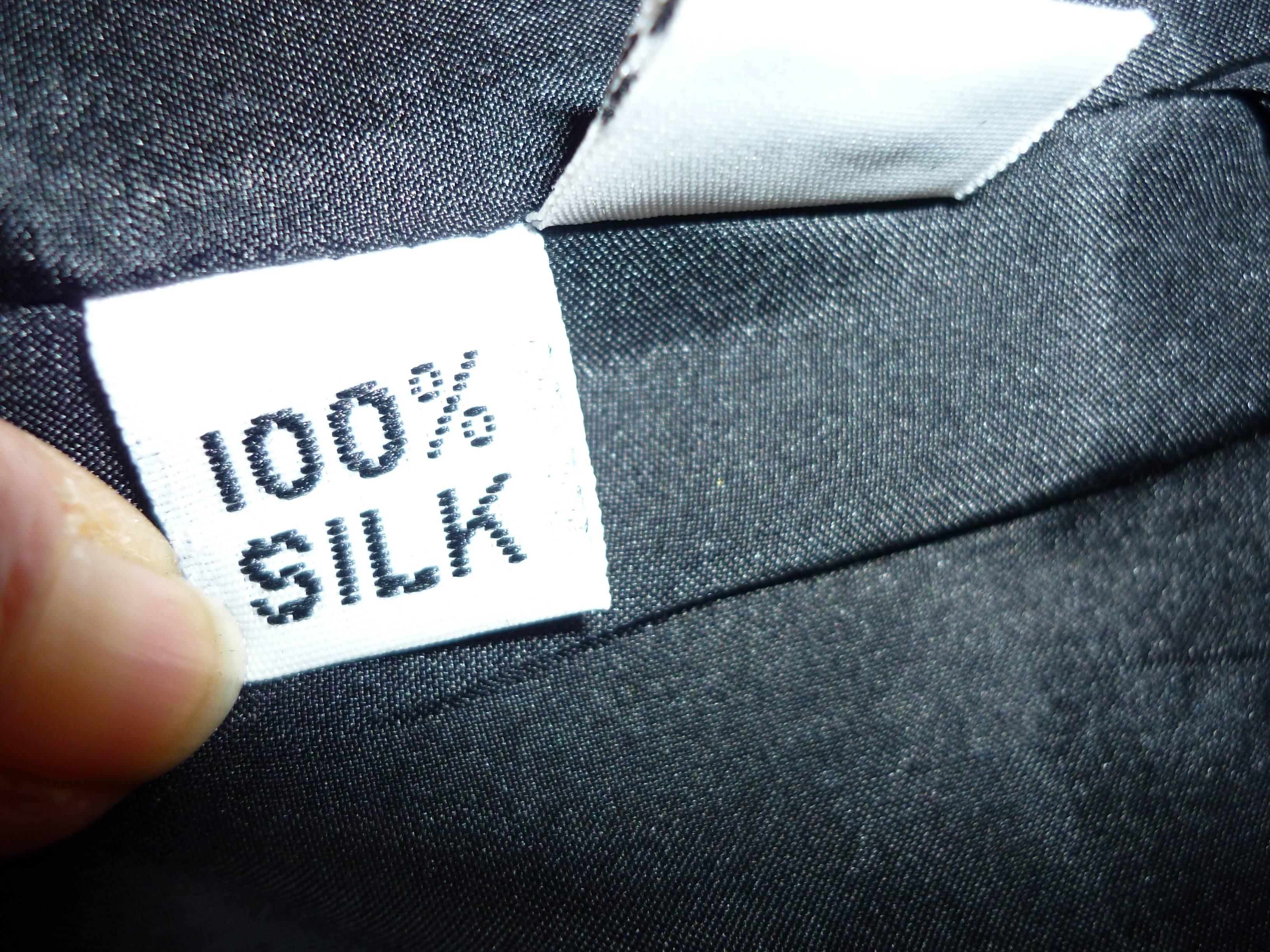 Superb Roland Nivelais Black Strapless Silk Dress (10) 1