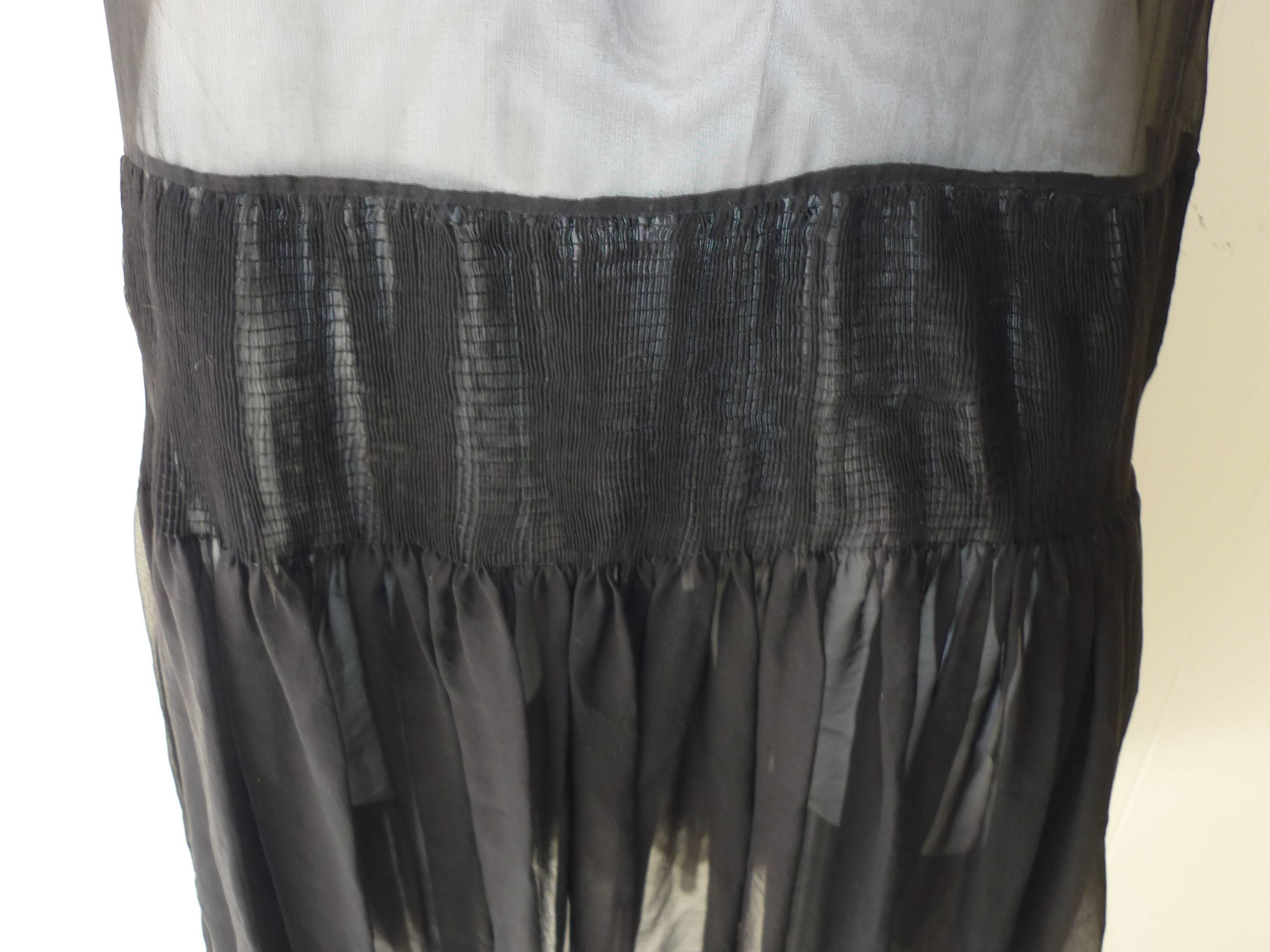 Gray Stunning Rochas Sheer Black Silk Dress (42 itl)