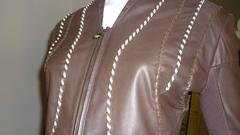 Roberto Cavalli Class Chocolate Brown Leather Jacket