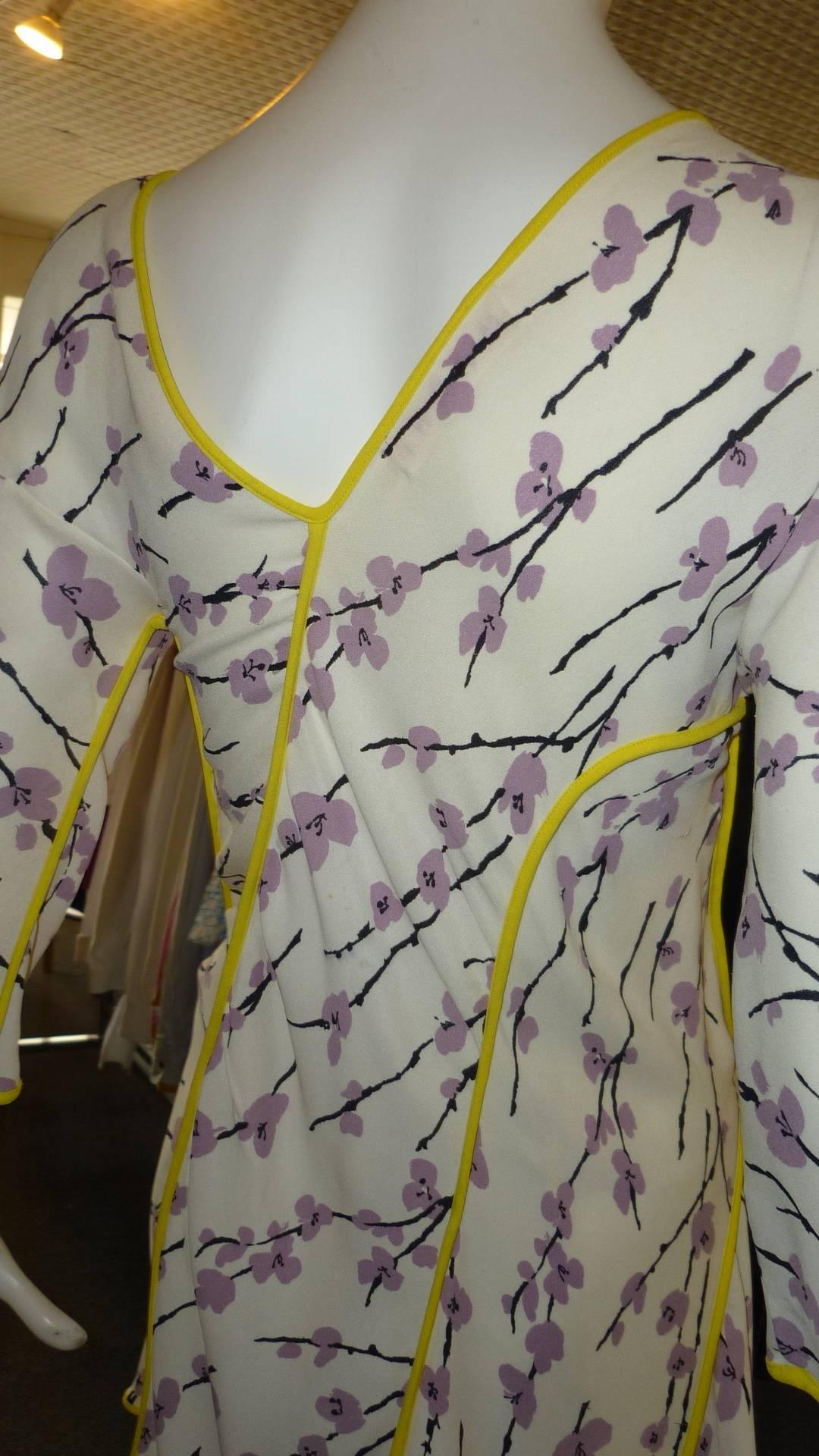 Brown Marni Silk Floral Tunic / Mini Dress 