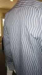 ETRO Grey and White "Wave" Button-Down Shirt (44 ITL)