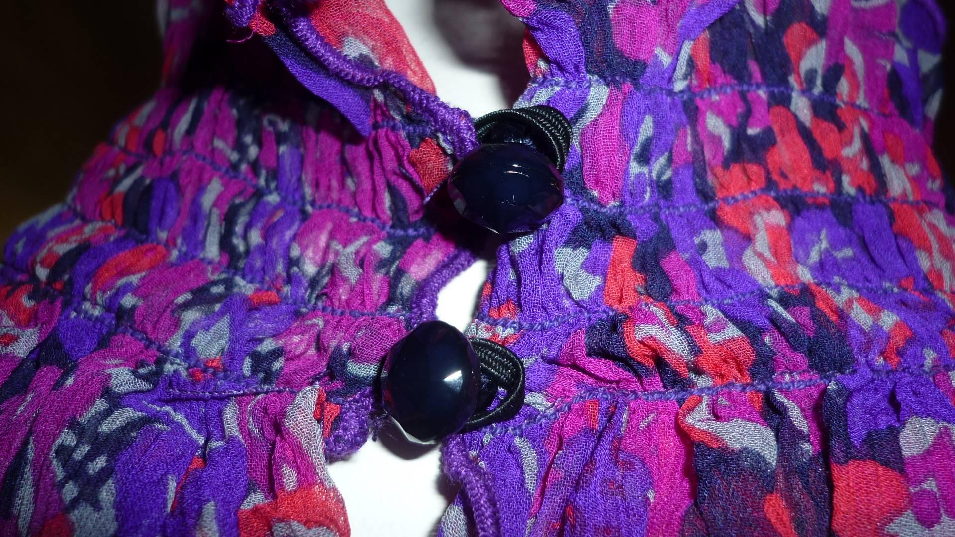 1990s Anna Sui Silk Sheer Floral Dress 2