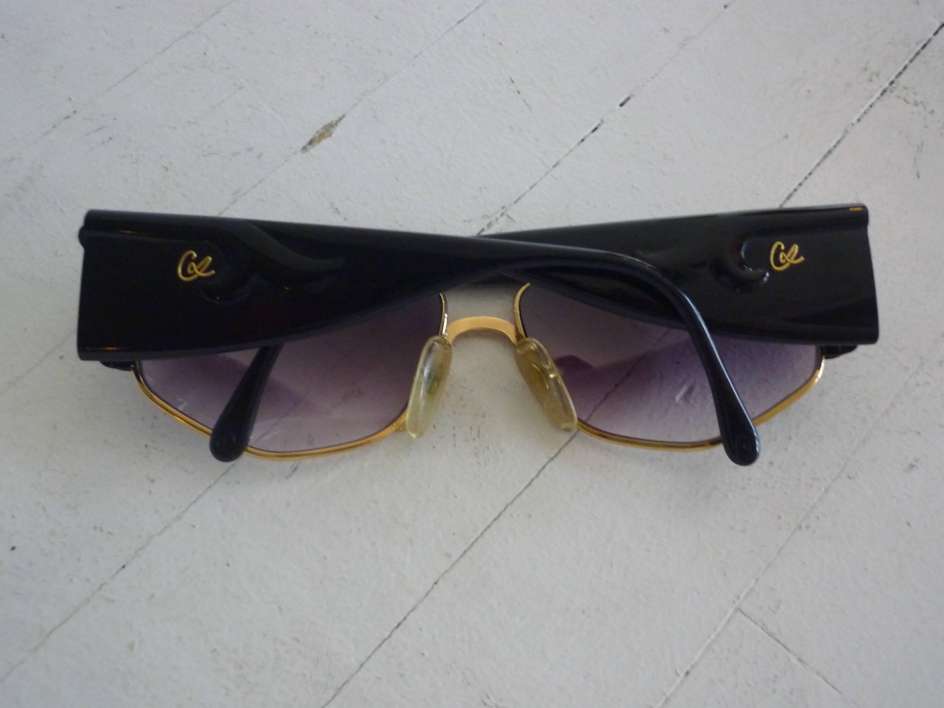 Black 1990s Christian LaCroix Sunglasses Model 7389