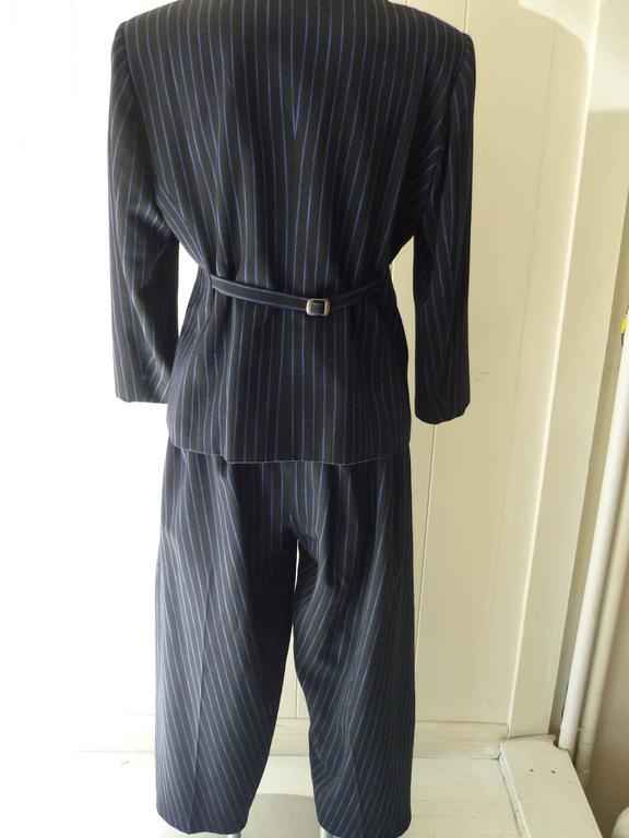 coat pant 2000 Pinstripe Miyake Wool at 1stdibs 1980s Suit Issey