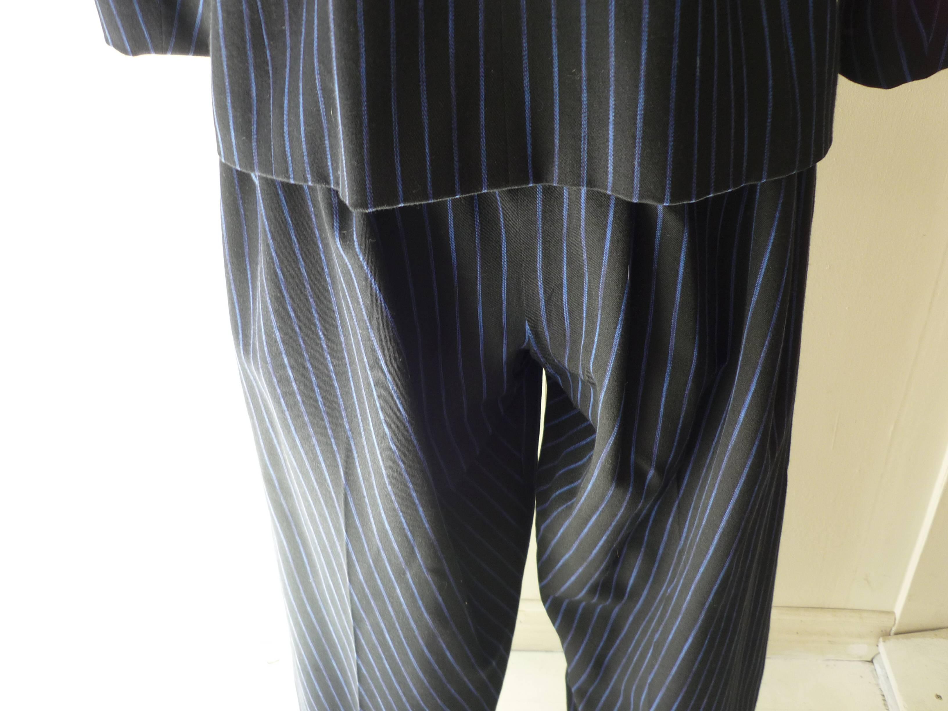1980s Issey Miyake Wool Pinstripe Suit  In Good Condition In Port Hope, ON