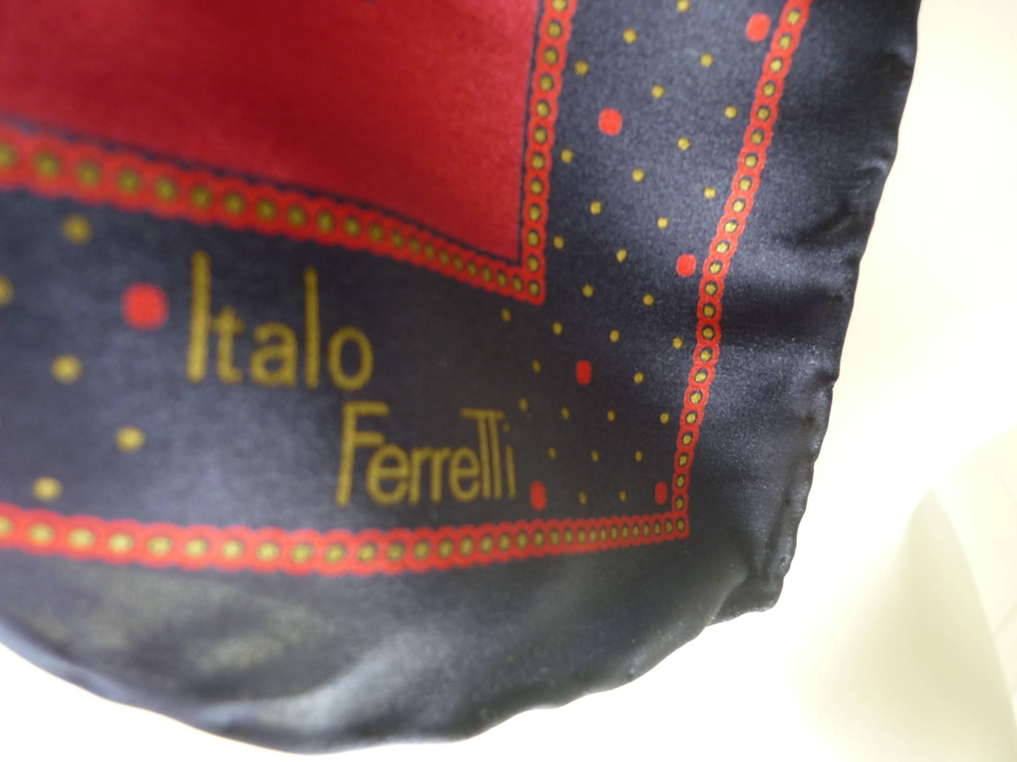 Italo Ferretti Extra Large Silk Scarf for (FIBA) In Excellent Condition In Port Hope, ON