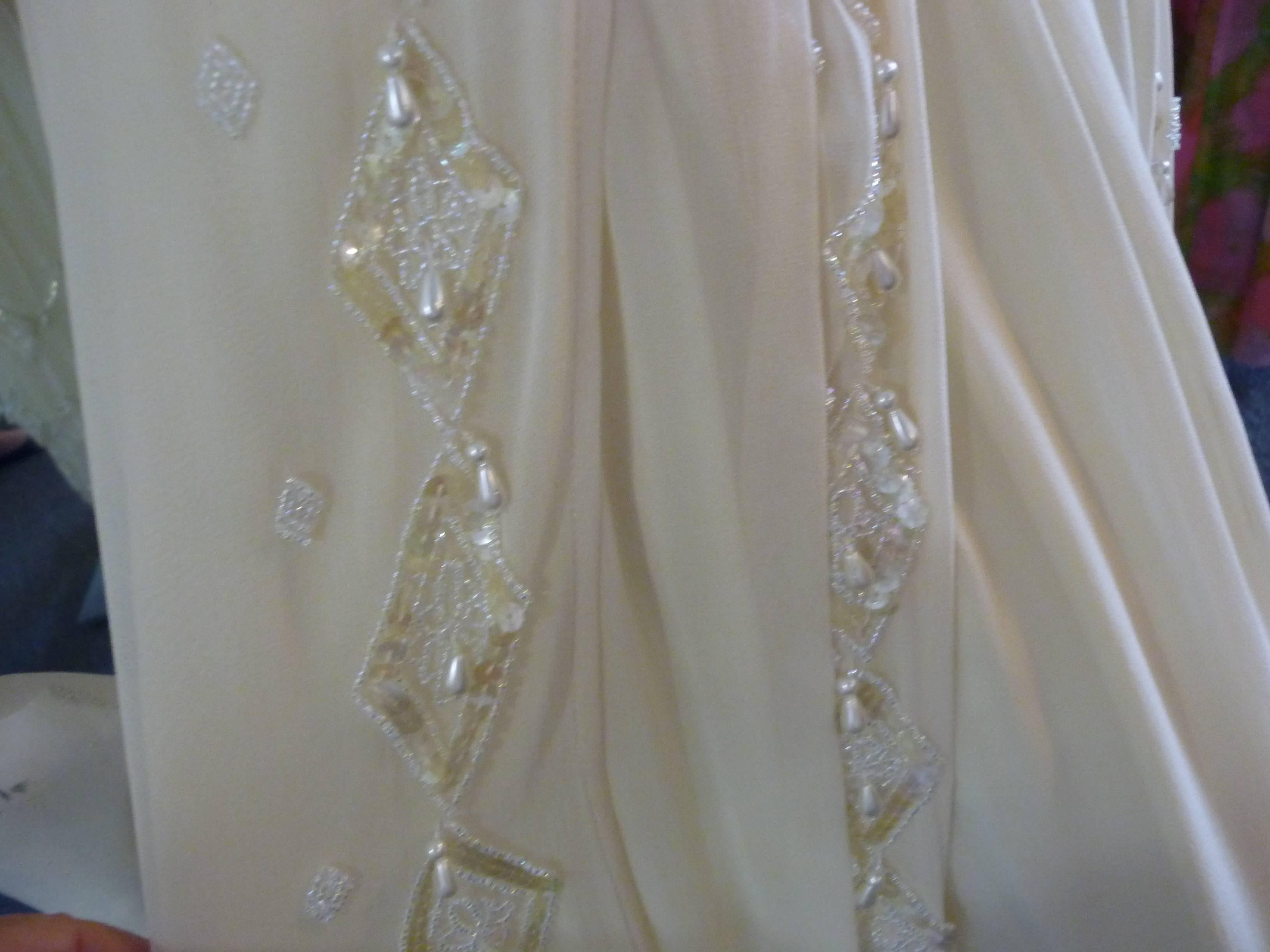 Beautiful Tailored Edwardian Style Beaded Silk Chiffon Dress 2