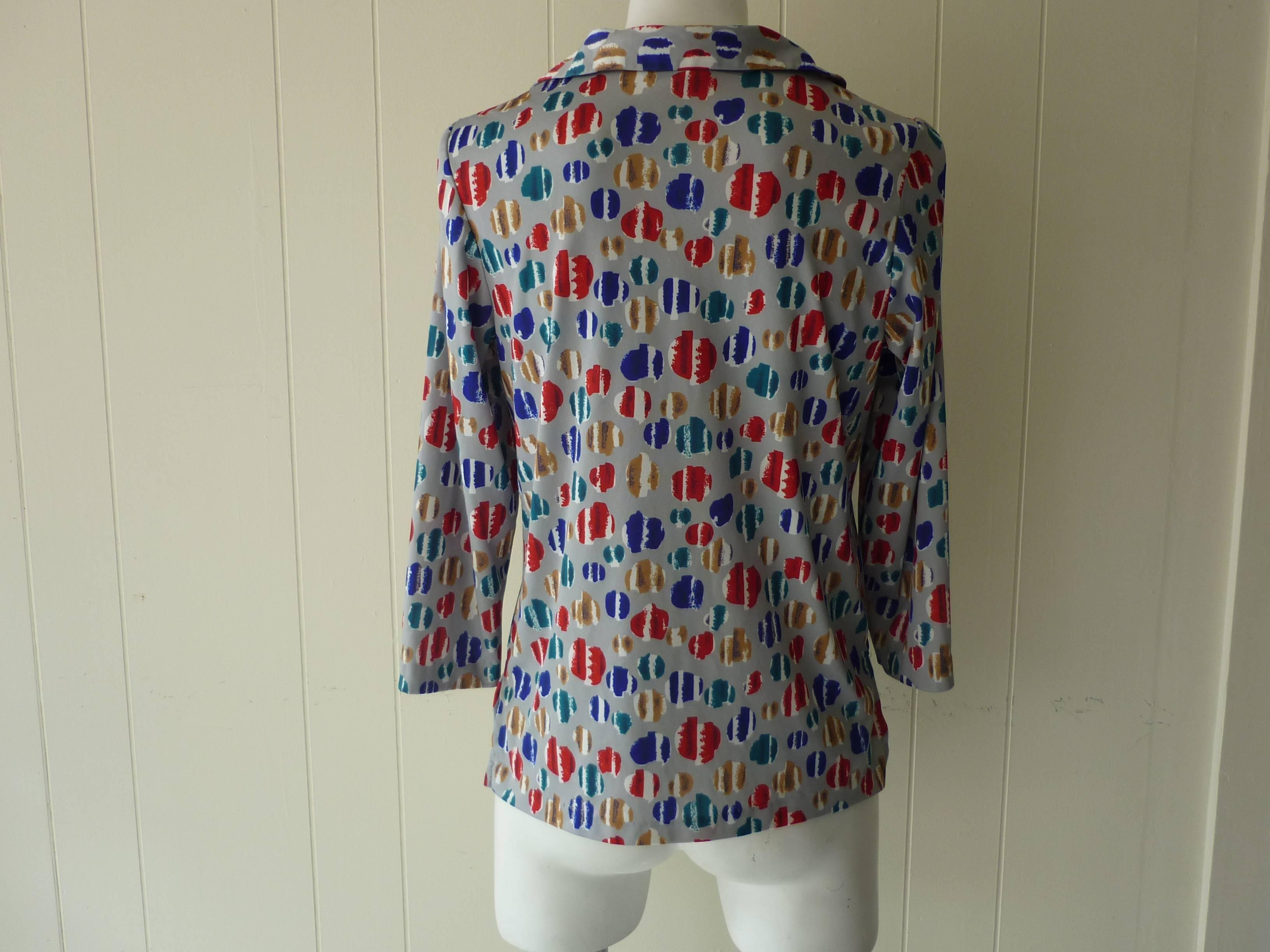 Women's Vera Op Art Shirt, Late 1960s 