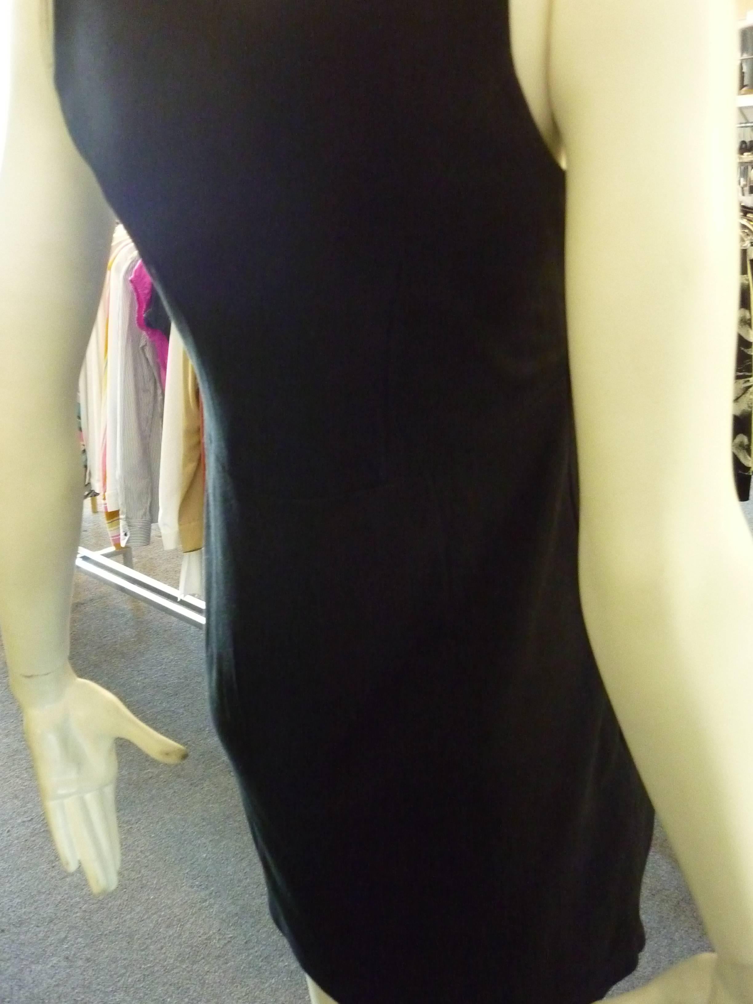 MARNI Black Silk and Cotton Dress In Excellent Condition For Sale In Port Hope, ON