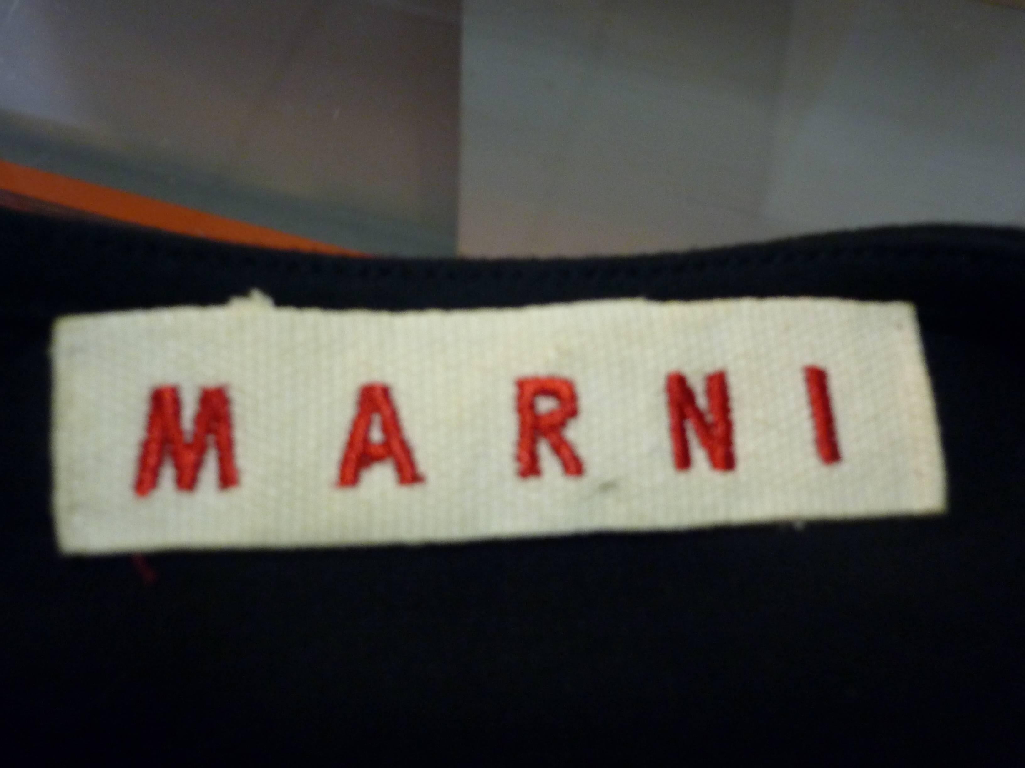 De las mujeres MARNI Vestido negro de seda y algodón en venta