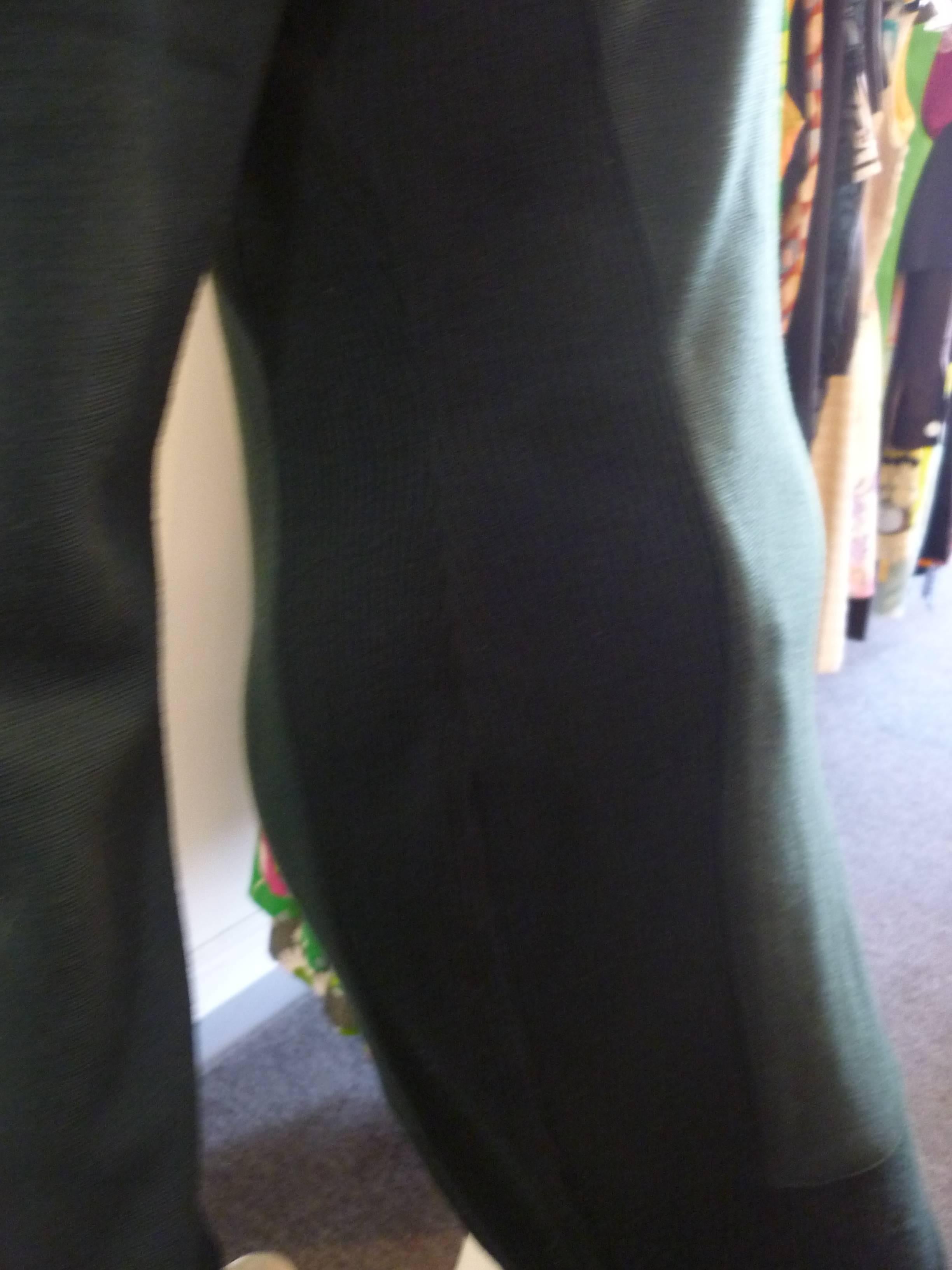 Thierry Mugler Maille Hunter Green Wool Dress, 1980s  In Excellent Condition In Port Hope, ON