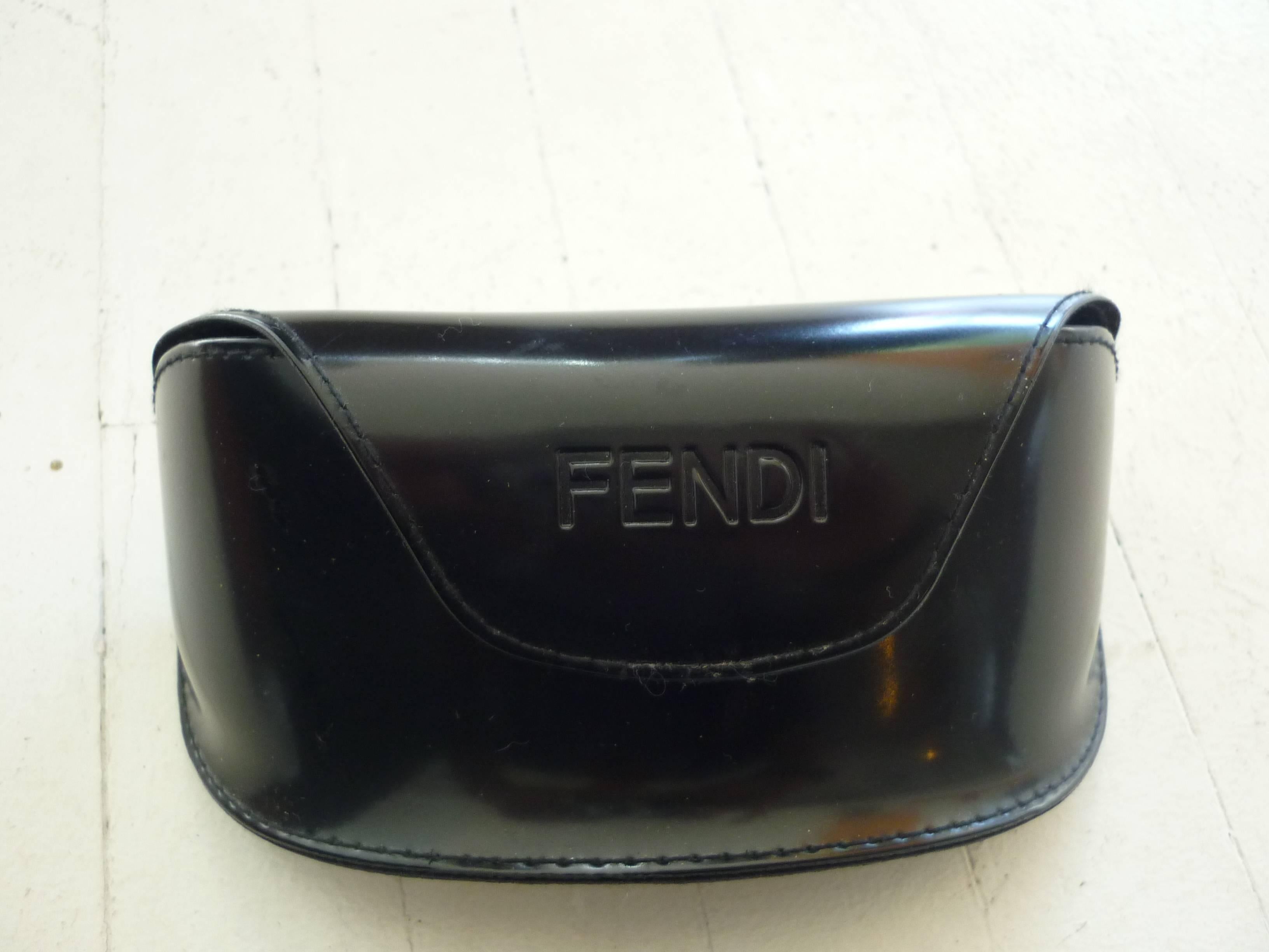 Women's 2006 Fendi FS383 005 Black Belt Pattern Sunglasses with Case