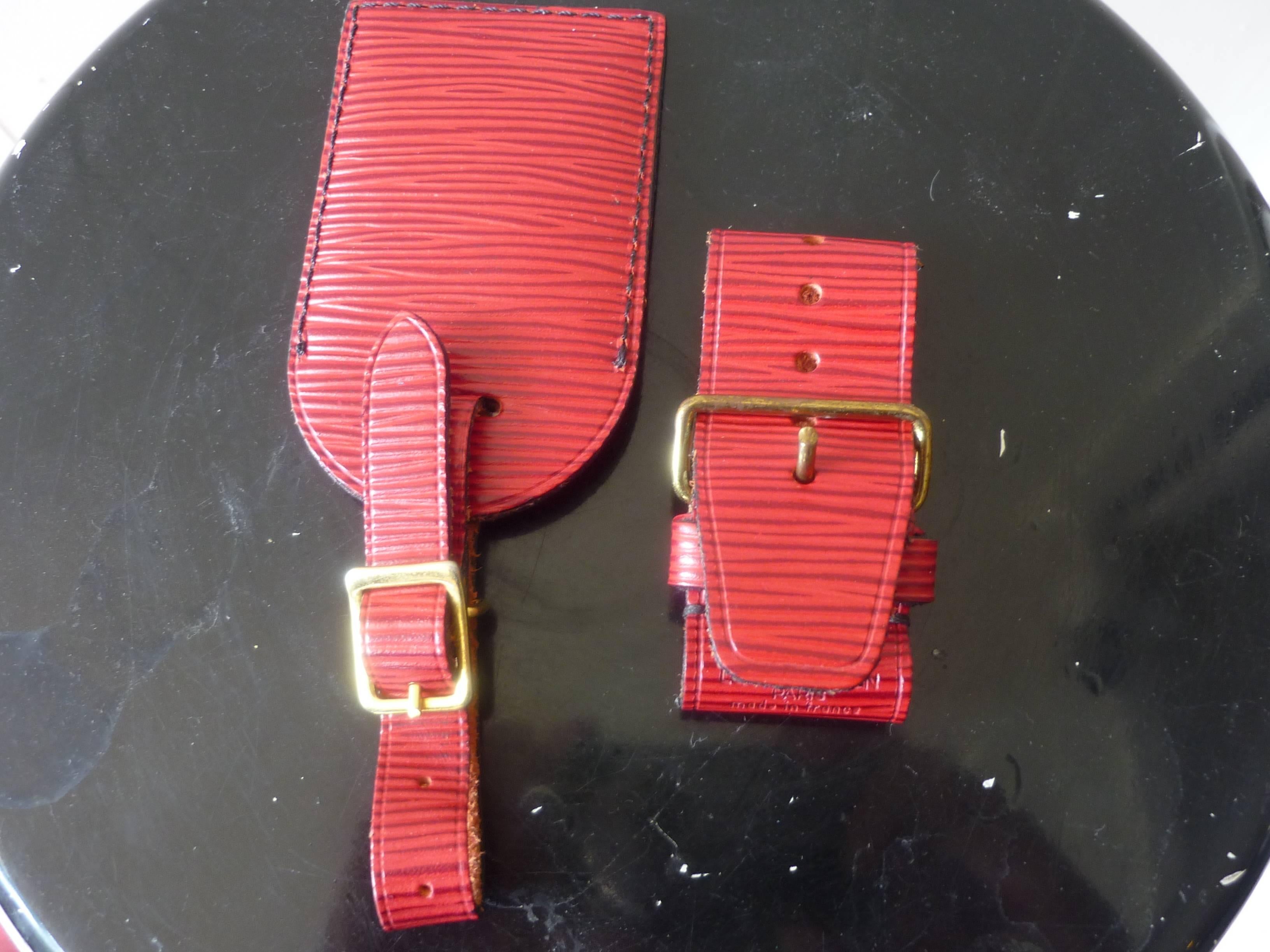 1989 Louis Vuitton 55 Red Epi Leather Travel Bag VI8910 3