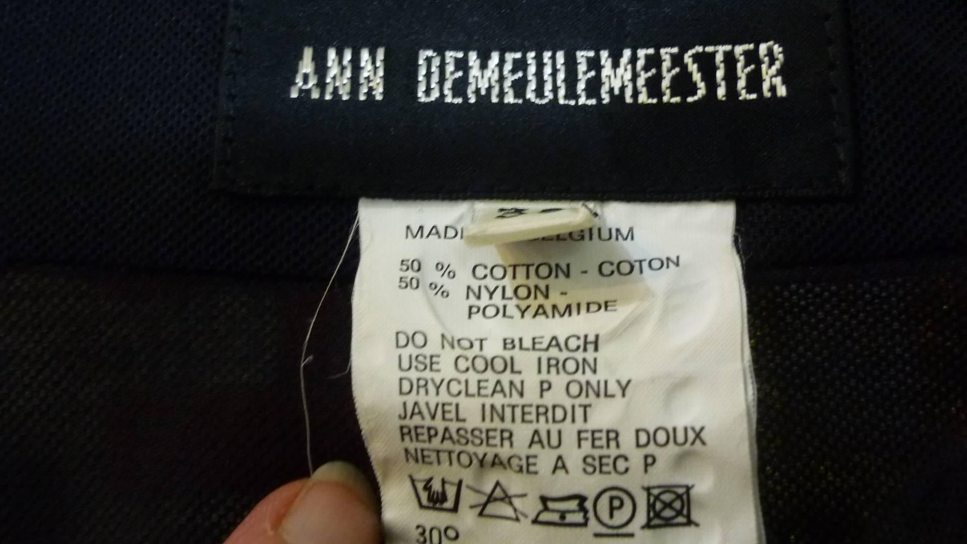 1990s Ann Demeulemeester Assymetrical Black Shirt (38 Belgium) 3