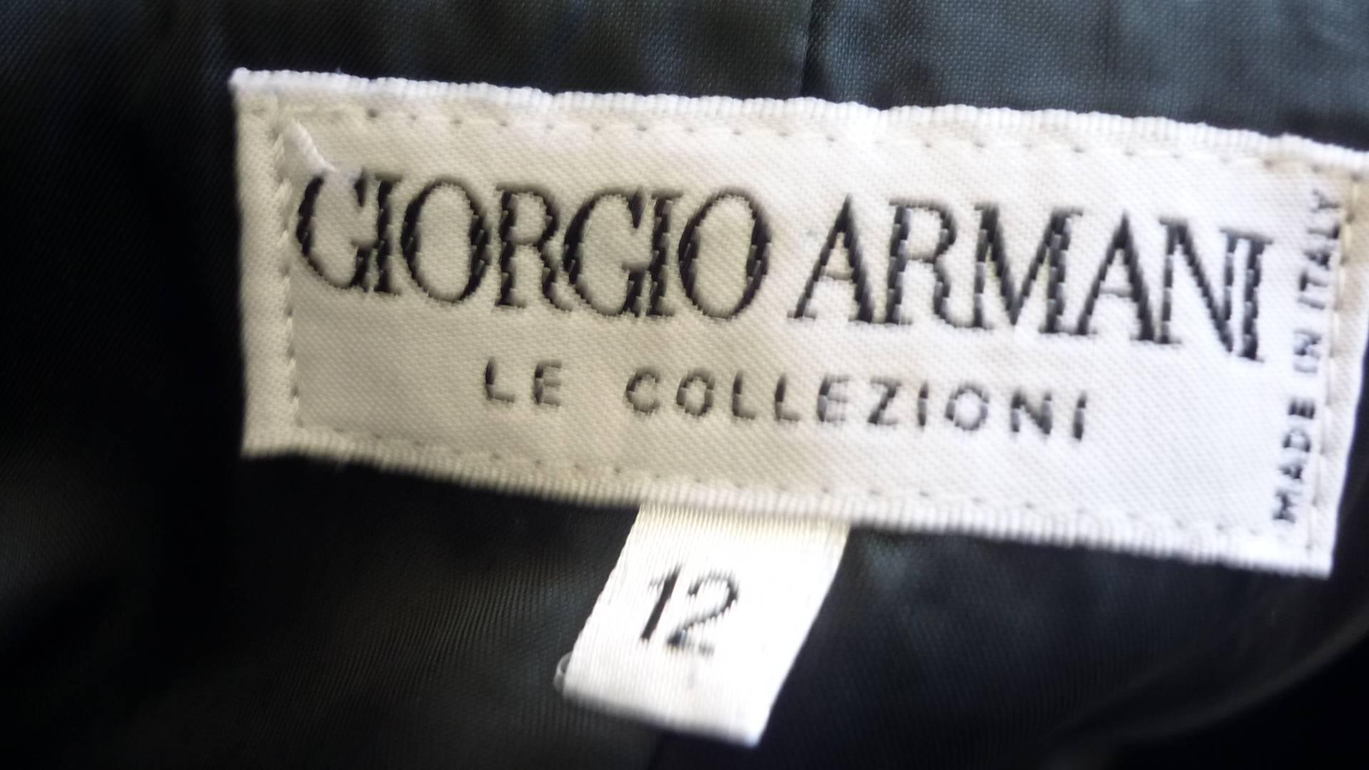 1990s Giorgio Armani Black Tuxedo Wool Pant Suit (12 US) 3