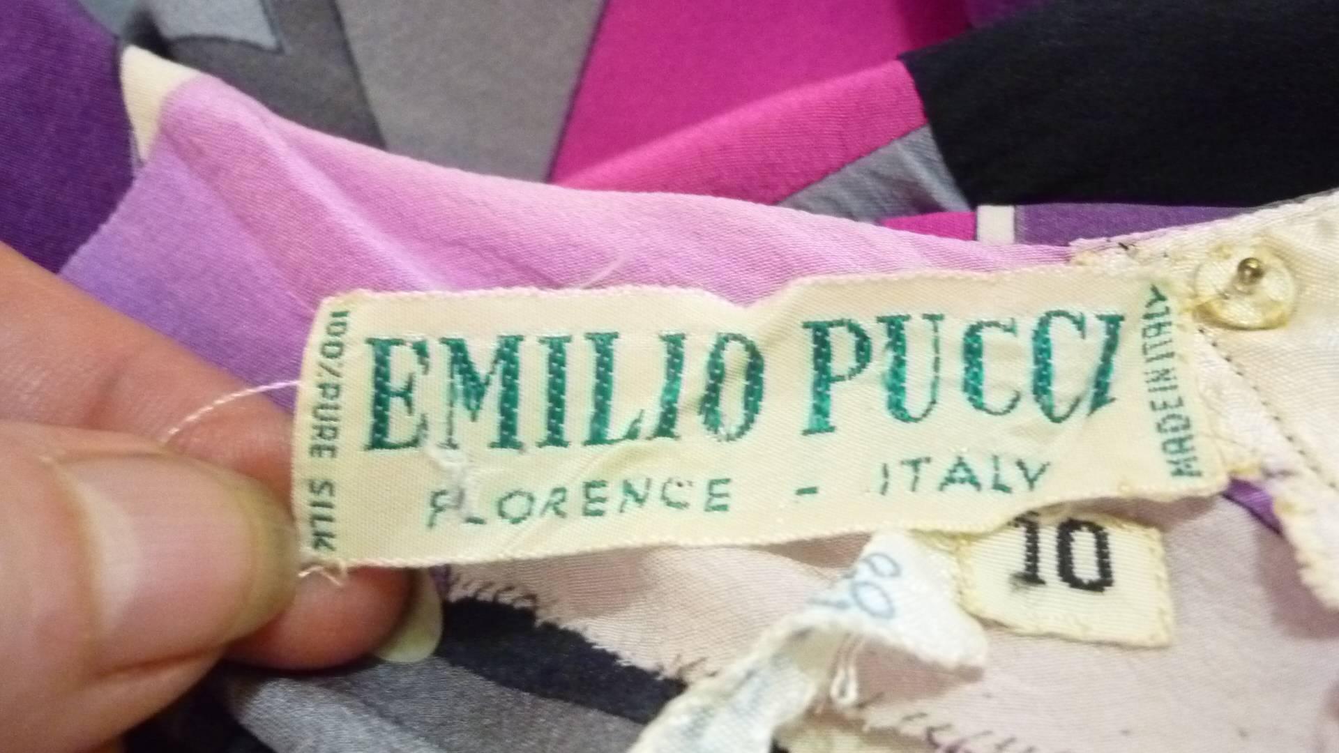 1960s Emilio Pucci Silk Mod Mini Dress  4