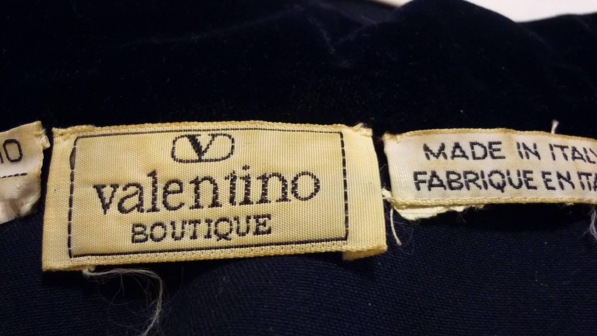 1980s Valentino Navy Blue Wool Top/Tunic 1