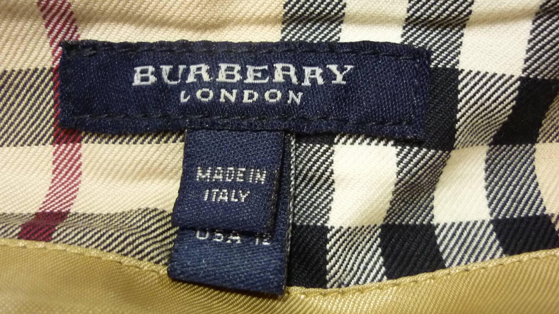 Burberry London Lambskin Leather Skirt 14UK 1