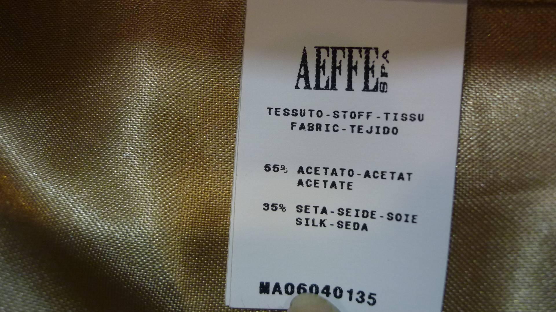 2008 S/S Alberta Ferretti Metallic Gold gemustertes Kleid (44 Itl) im Angebot 3