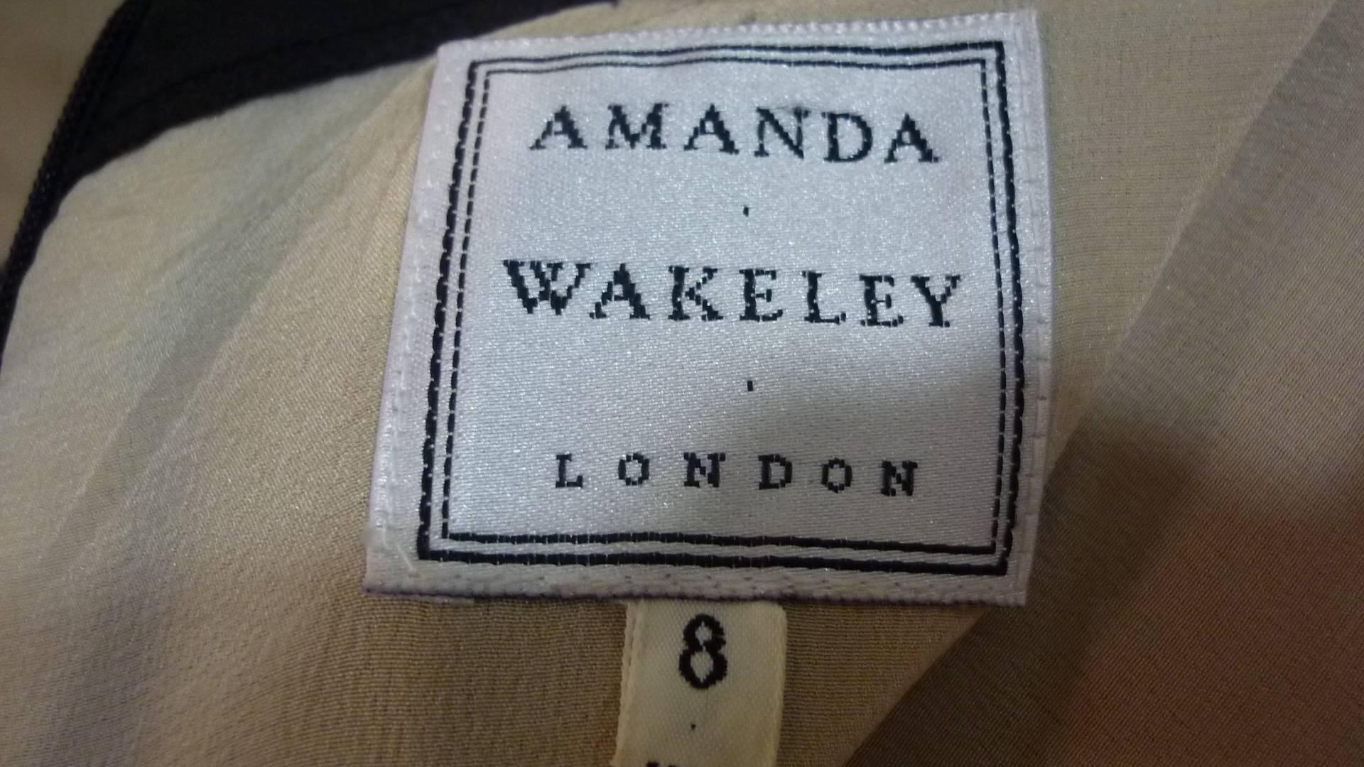 Black Amanda Wakeley Long Chocolate Brown Dress  For Sale