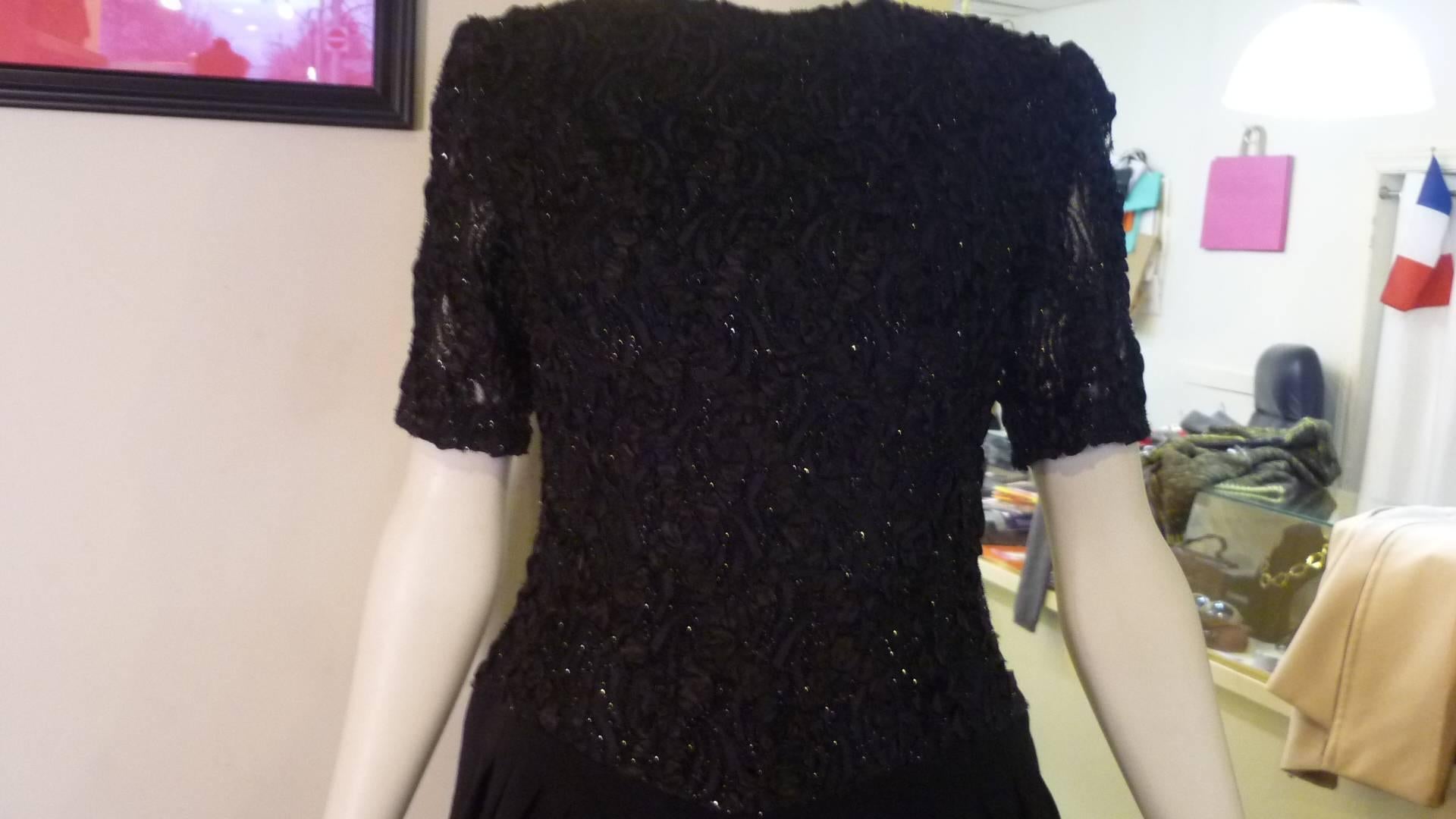 Louis Feraud Black Cocktail Dress, 1980s  In Excellent Condition In Port Hope, ON