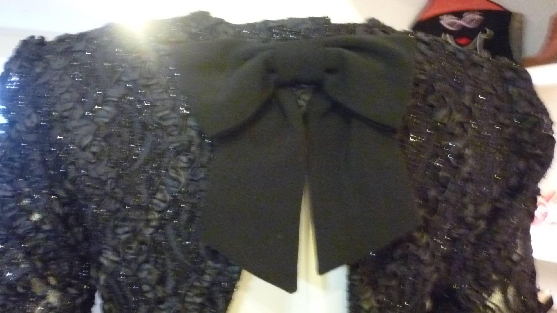 Louis Feraud Black Cocktail Dress, 1980s  4