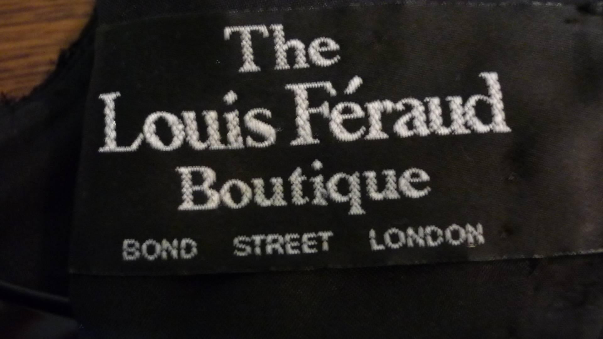 Louis Feraud Black Cocktail Dress, 1980s  3