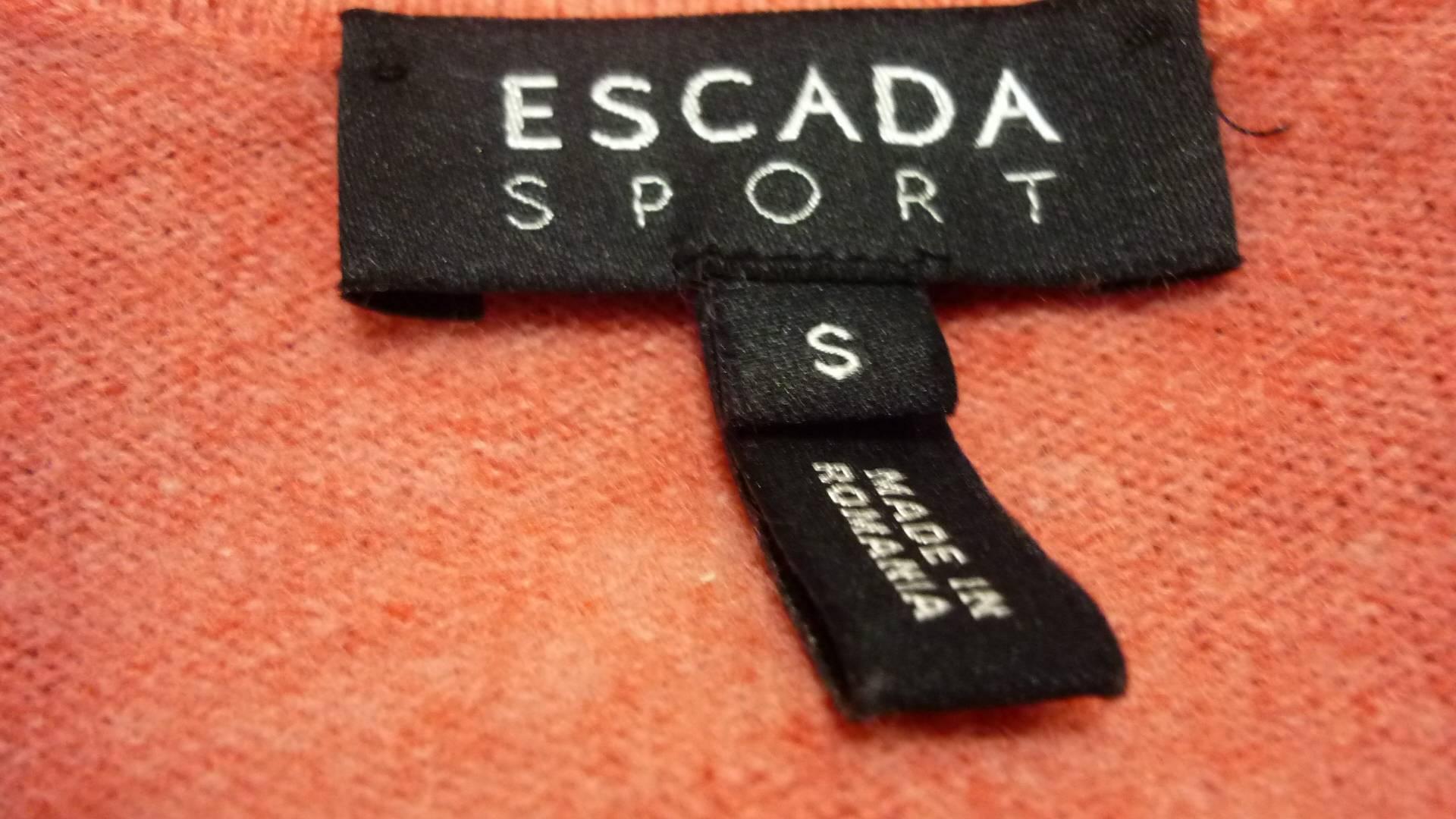 Escada Sport Virgin Wool Cardigan with Striped Scarf 2