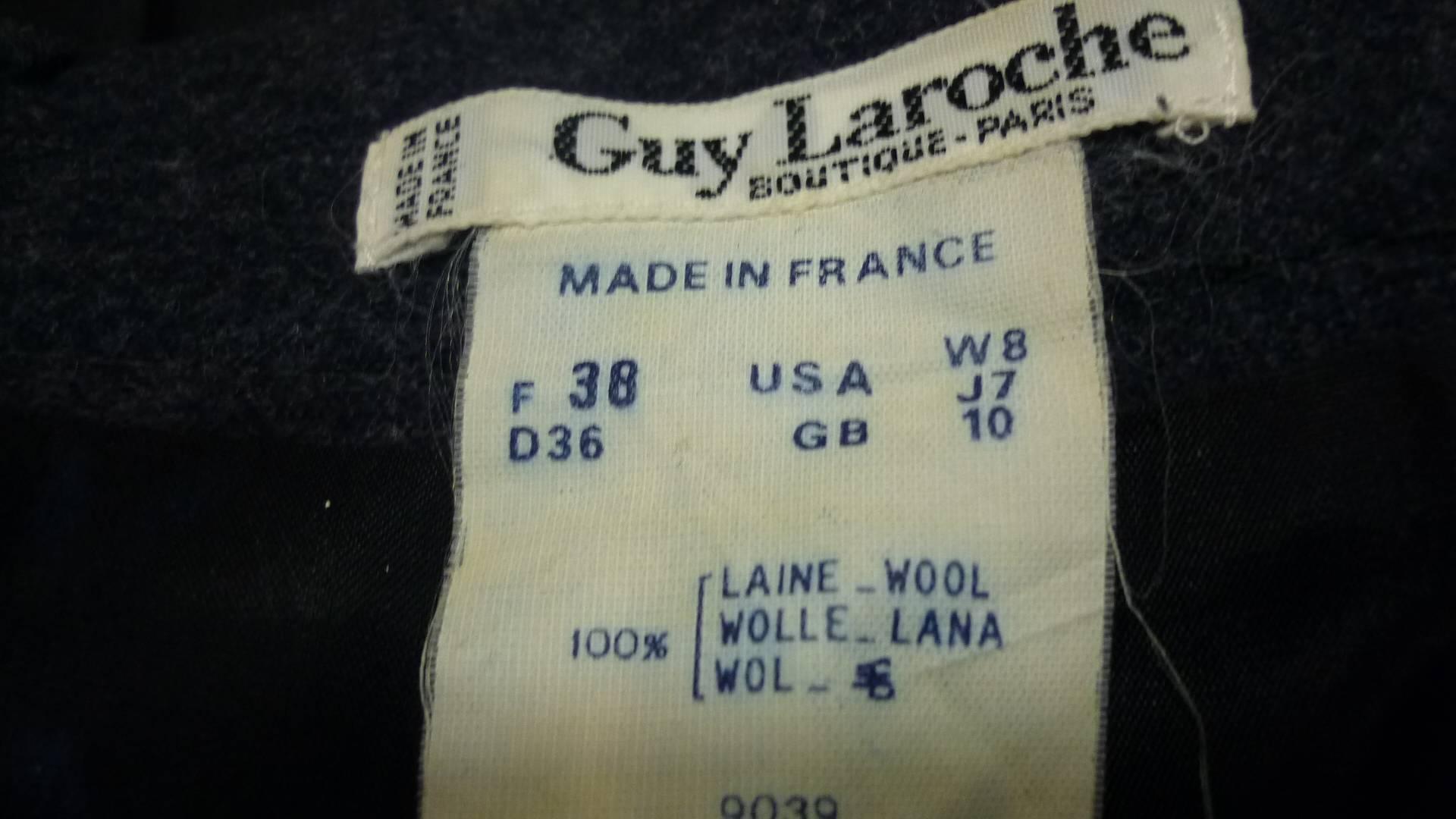 1980s Guy Laroche Grey Wool Skirt Suit (38 Fr) 2