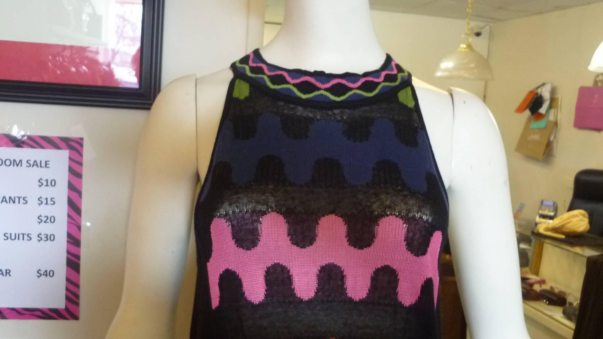M. Missoni High-Necked Fine Knit Dress (44 Itl) 2