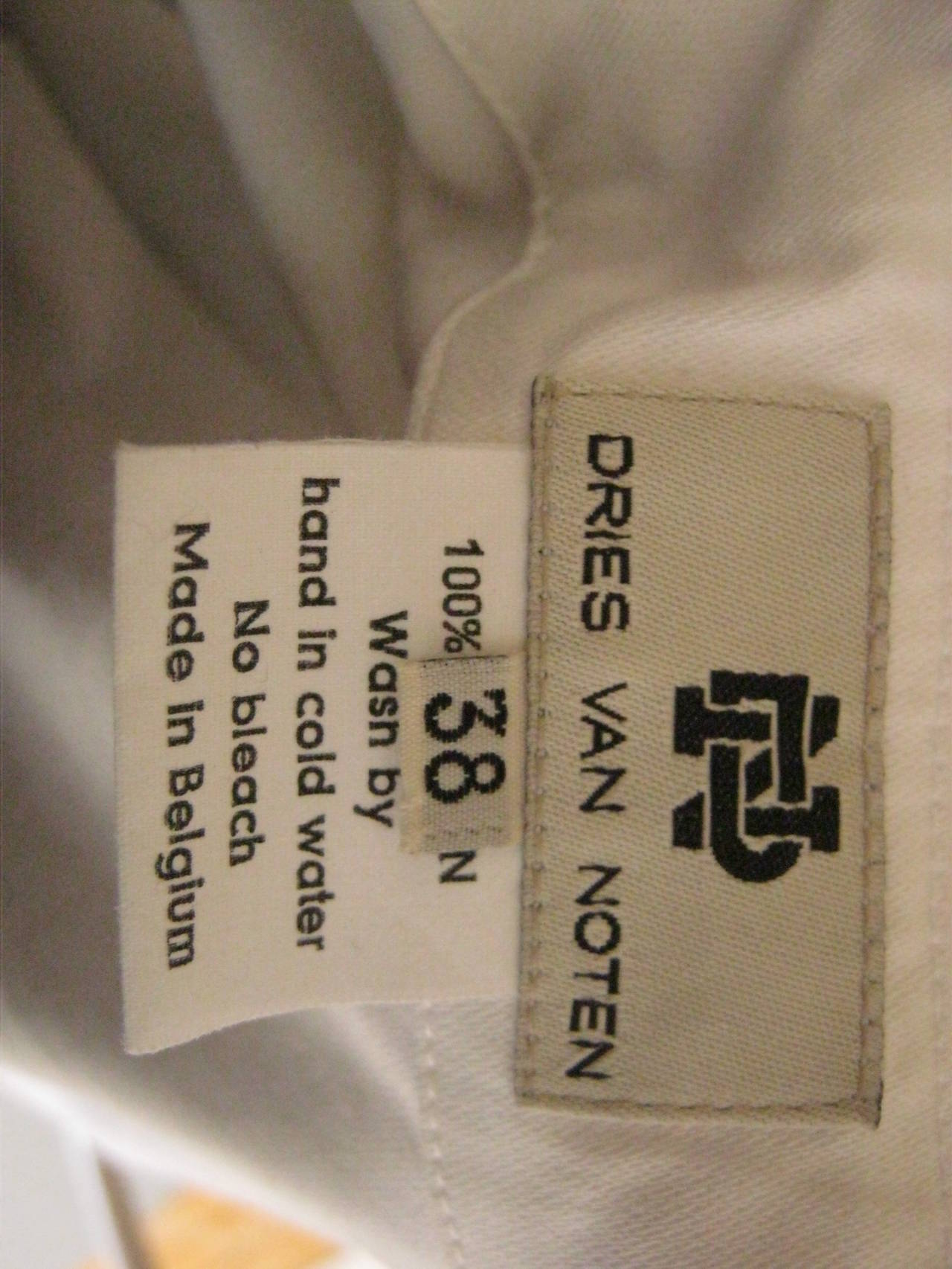 Dries Van Noten Cotton Shirt (38) In Excellent Condition In Port Hope, ON