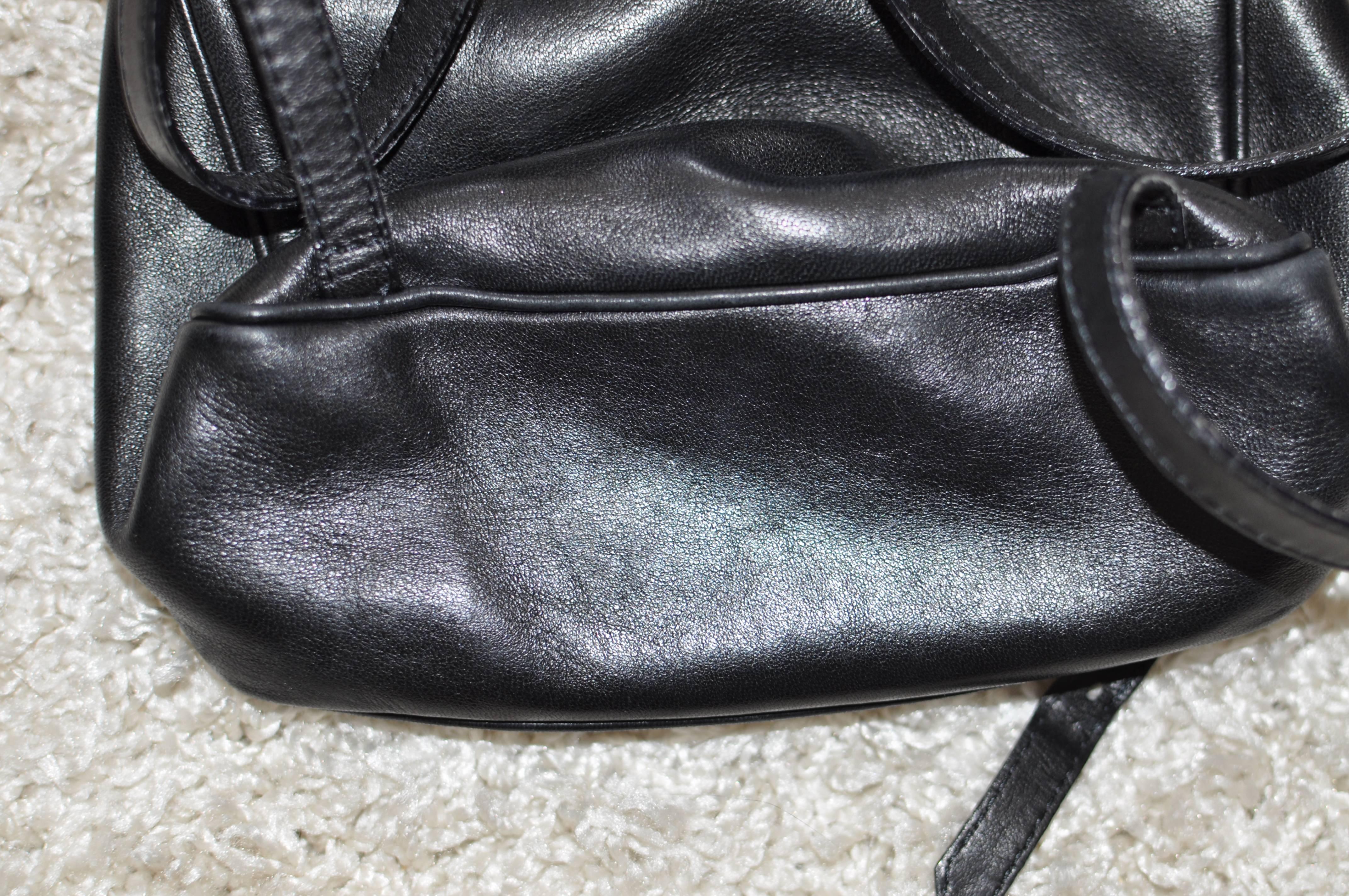 Bottega Veneta Vintage Black Intrecciato Leather Mini Backpack 3