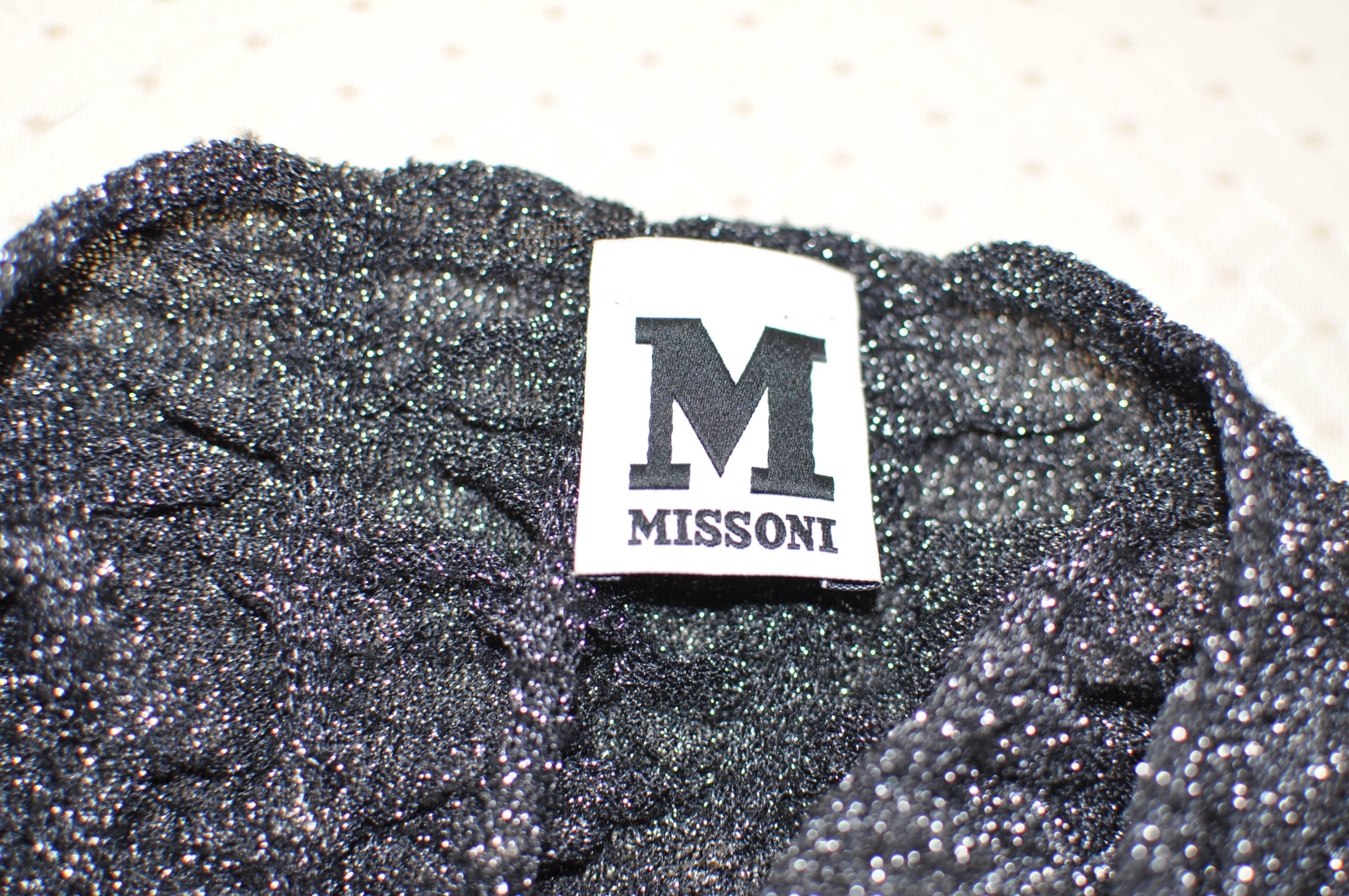 M Missoni Metallic Multi Hued Zigzag Dress (S) 3