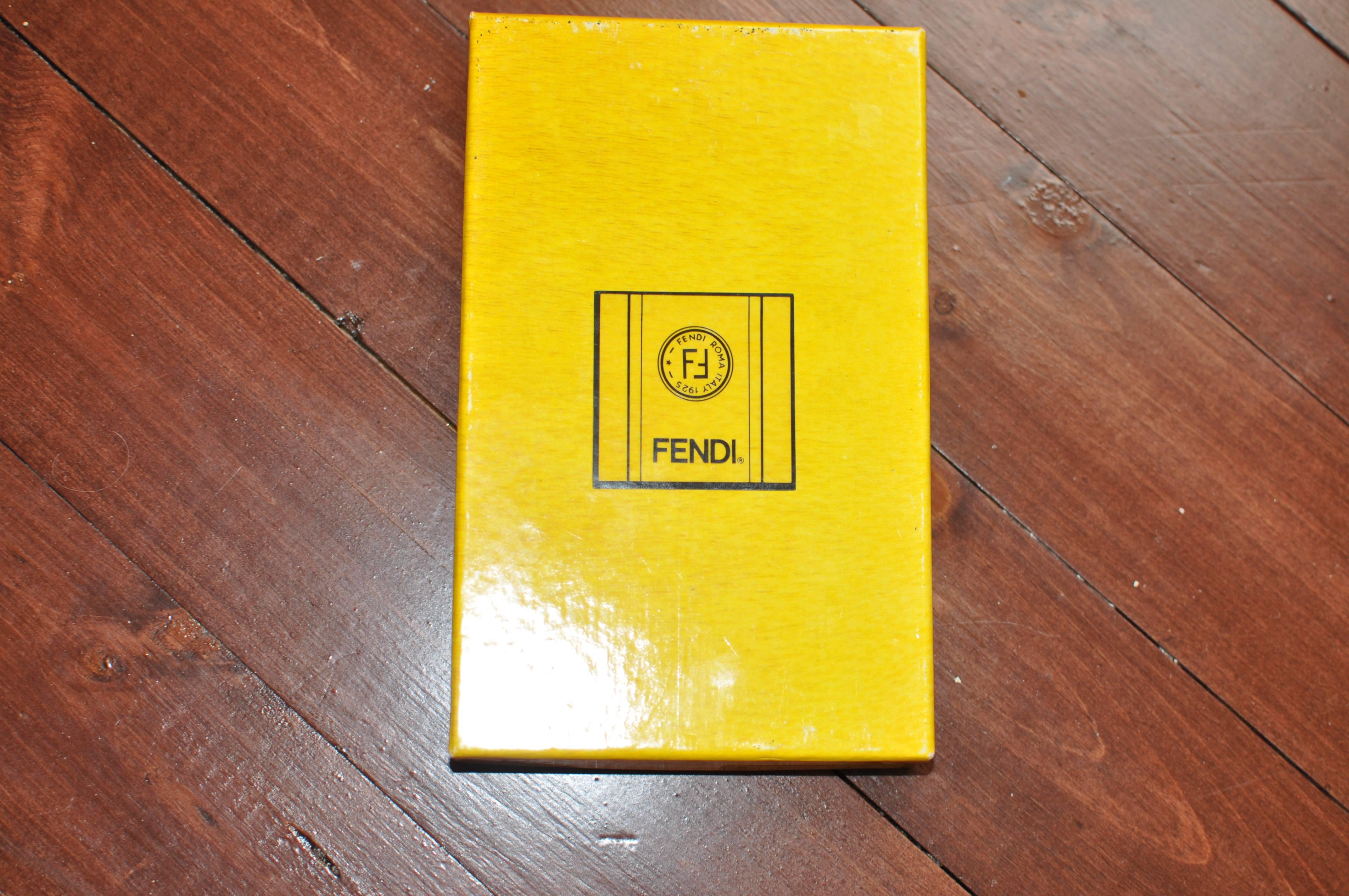 Women's or Men's Vintage FENDI Pequin Wallet W/Box