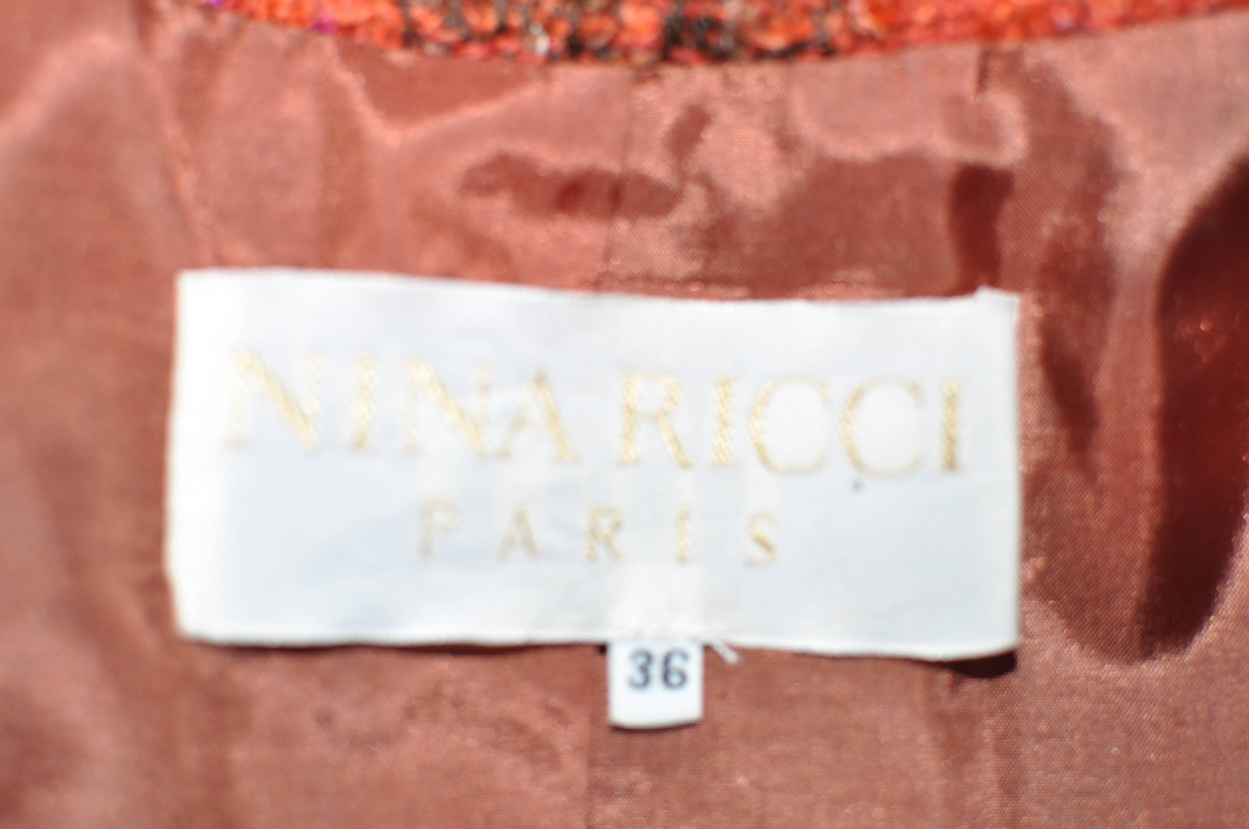 Women's 1980s Nina Ricci Plaid Wool/Mohair Jacket 36 Fr