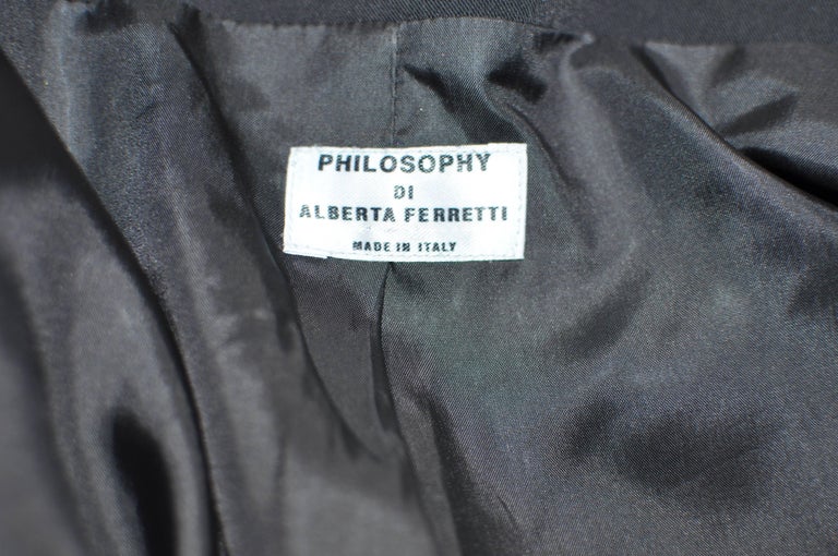 Philosophy di Alberta Ferretti Black Evening Jacket (48ITL) at 1stDibs ...