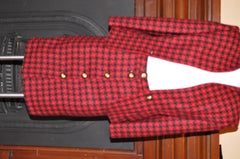 1980s Nina Ricci Starfish Graphic Wool Suit 36 Fr