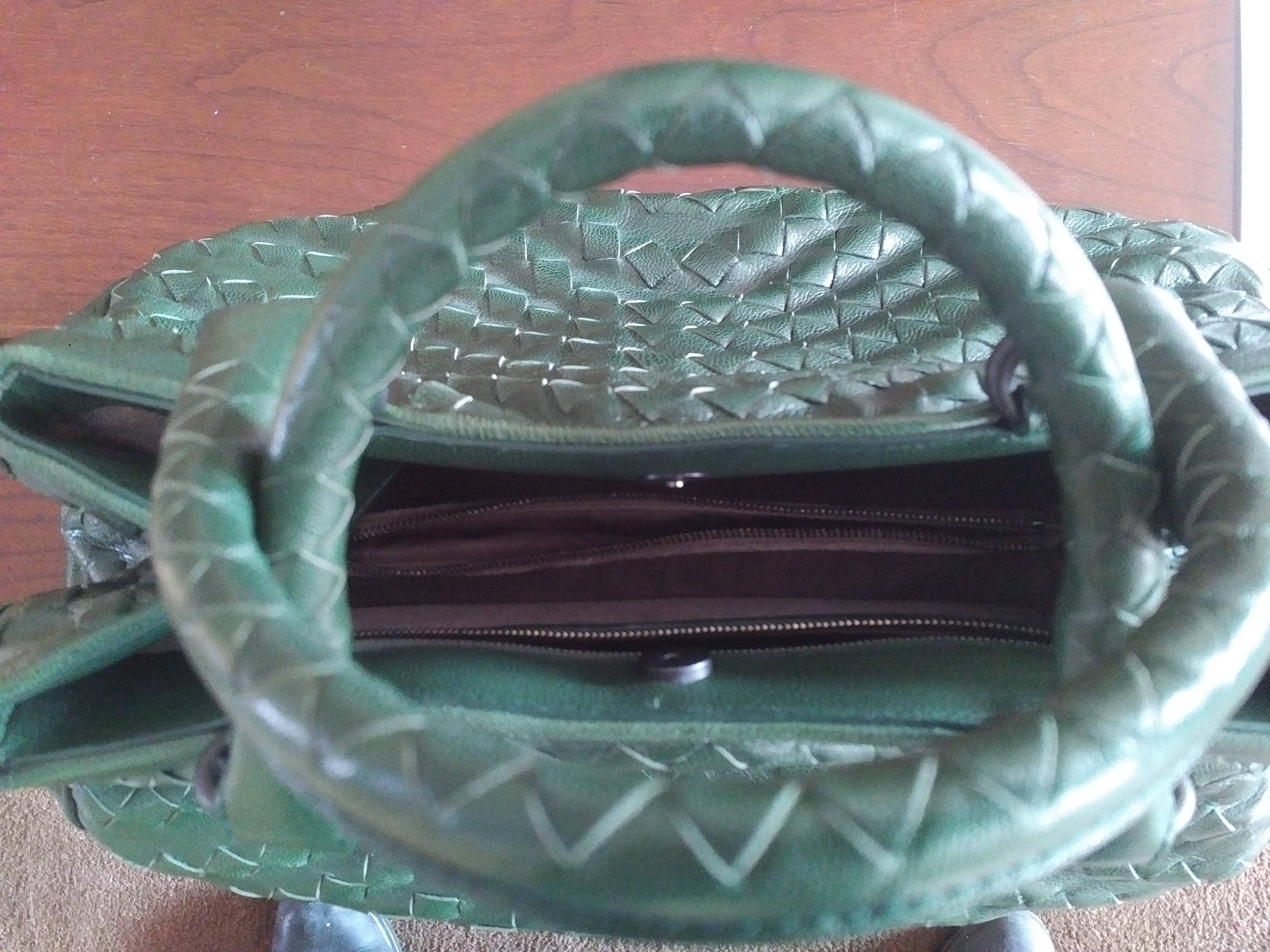 Bottega Veneta Irish Green Intrecciato Nappa Leather Handbag, 2008  1