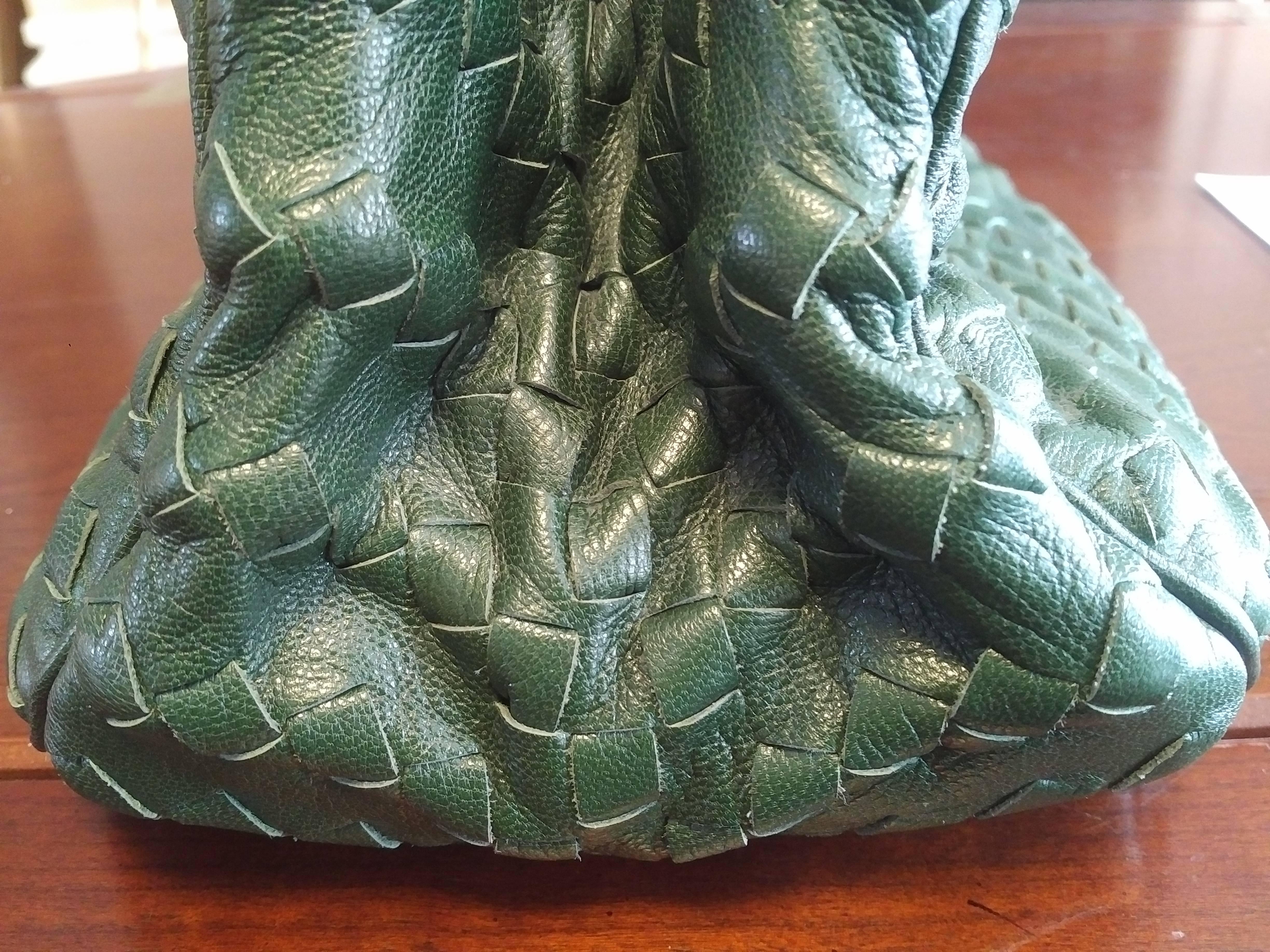 Women's Bottega Veneta Irish Green Intrecciato Nappa Leather Handbag, 2008 
