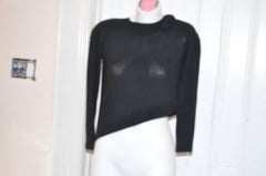 1980s Jean Muir Black Wool Crepe Dress and Jacket