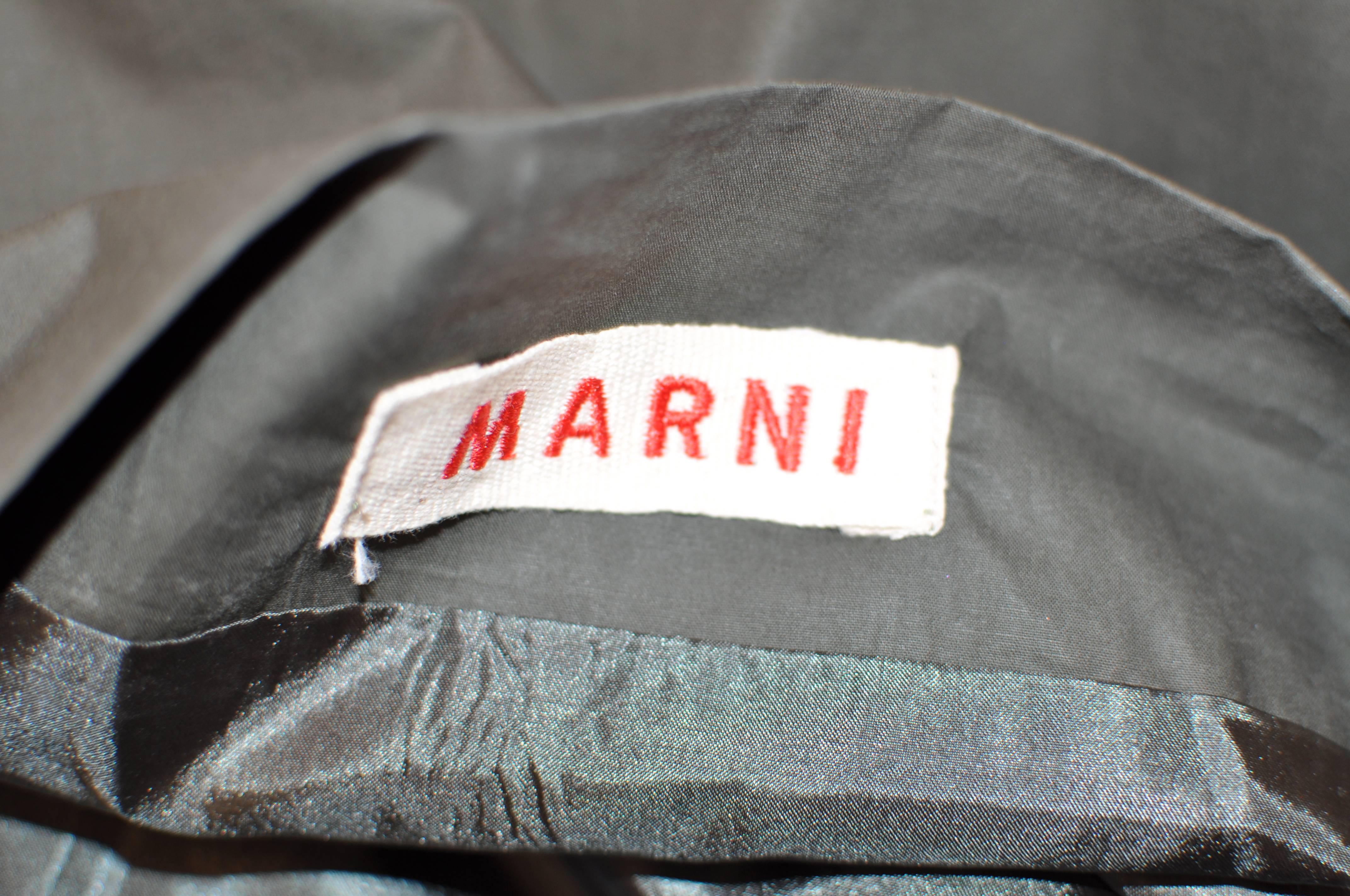Black Marni Two-Tone 100% Cotton Dress 38 (Italian)