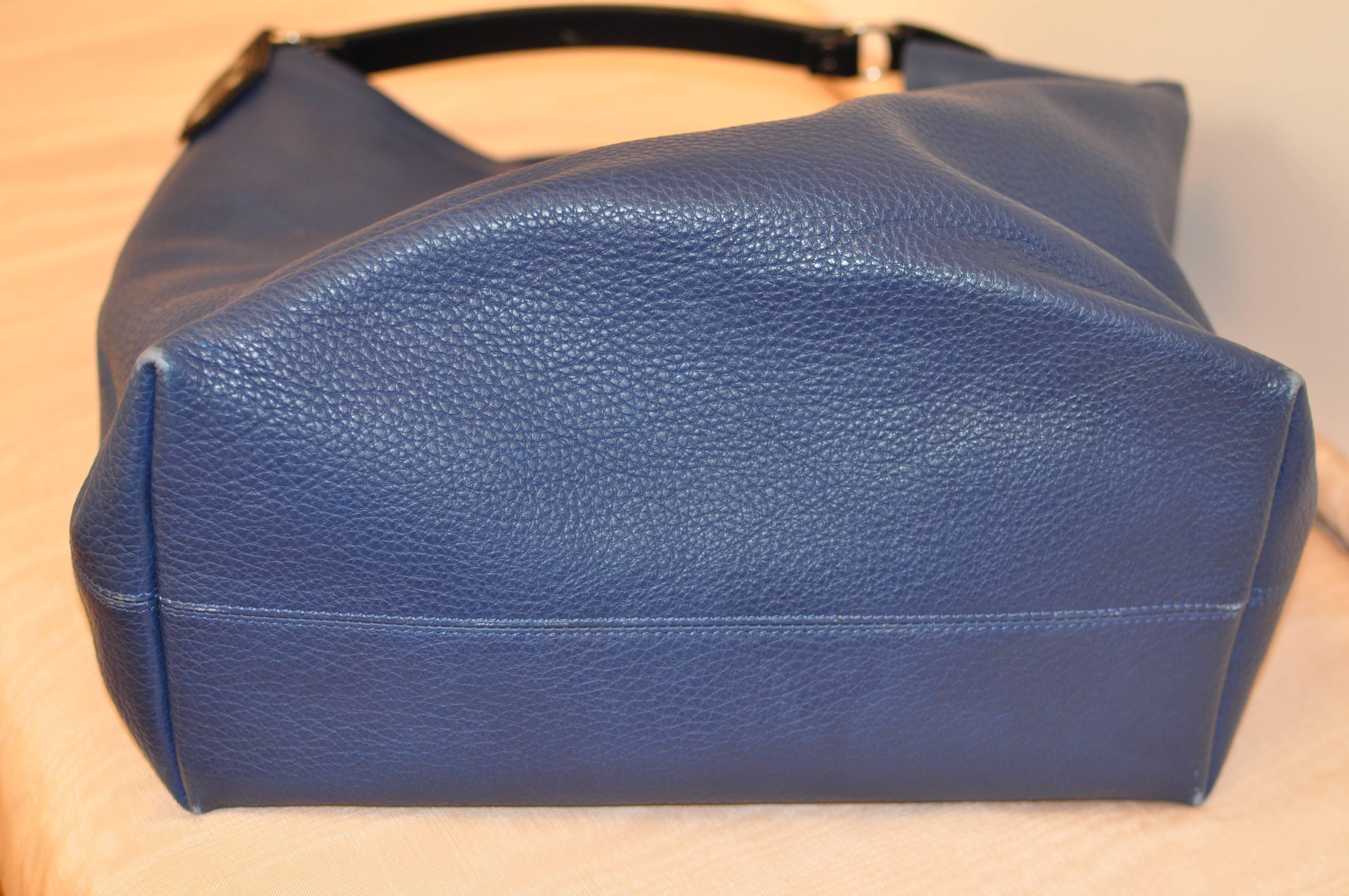 Proenza Schouler Blue Pebbled Leather Hobo Bag 1