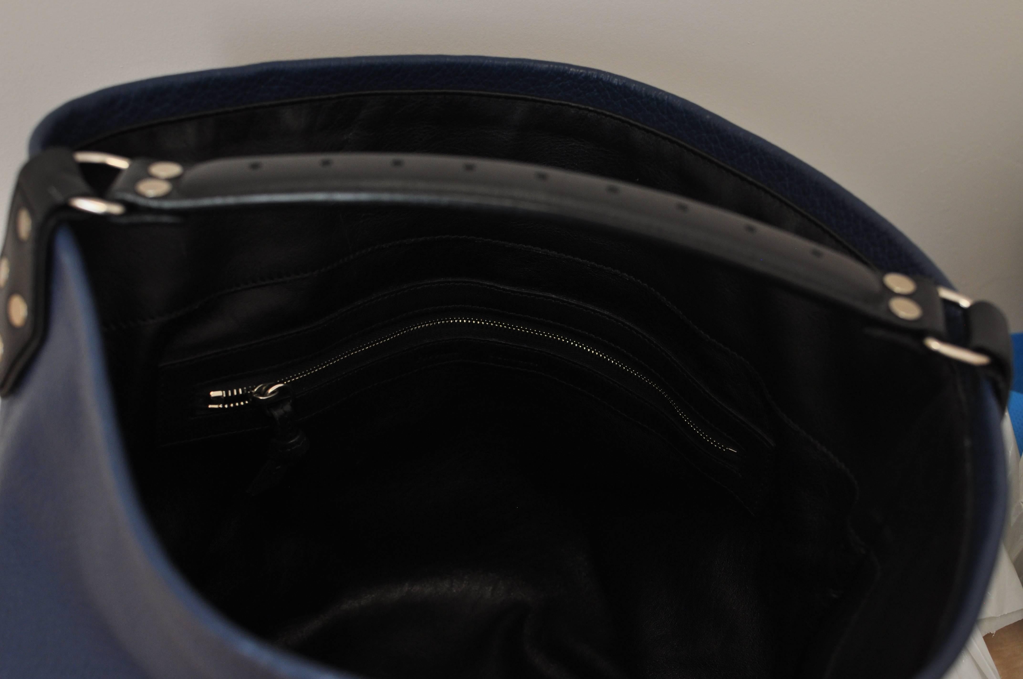 Women's Proenza Schouler Blue Pebbled Leather Hobo Bag