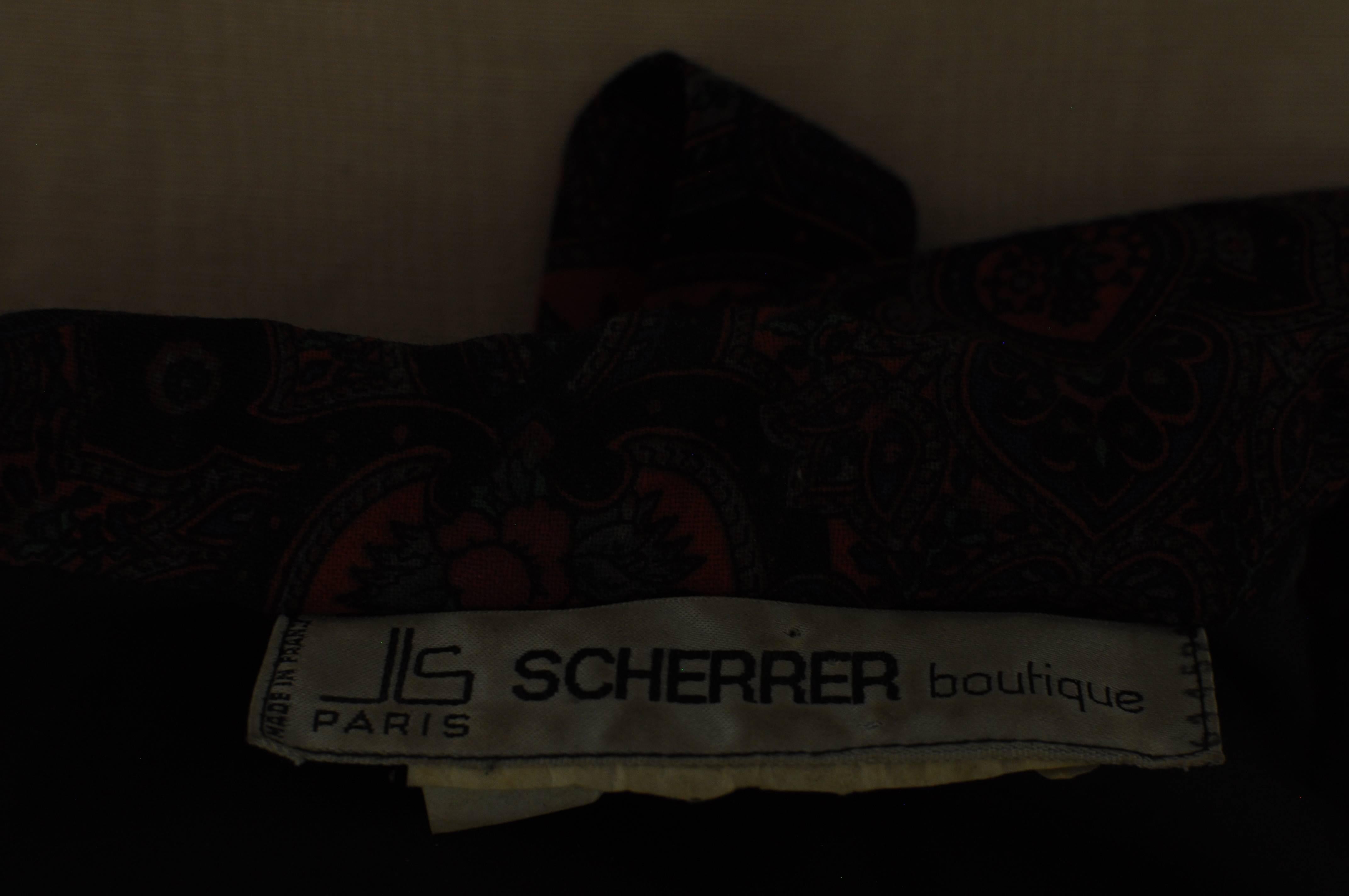 Abito Jean-Louis Scherrer in lana leggera con motivo Paisley #64459, 1990 1