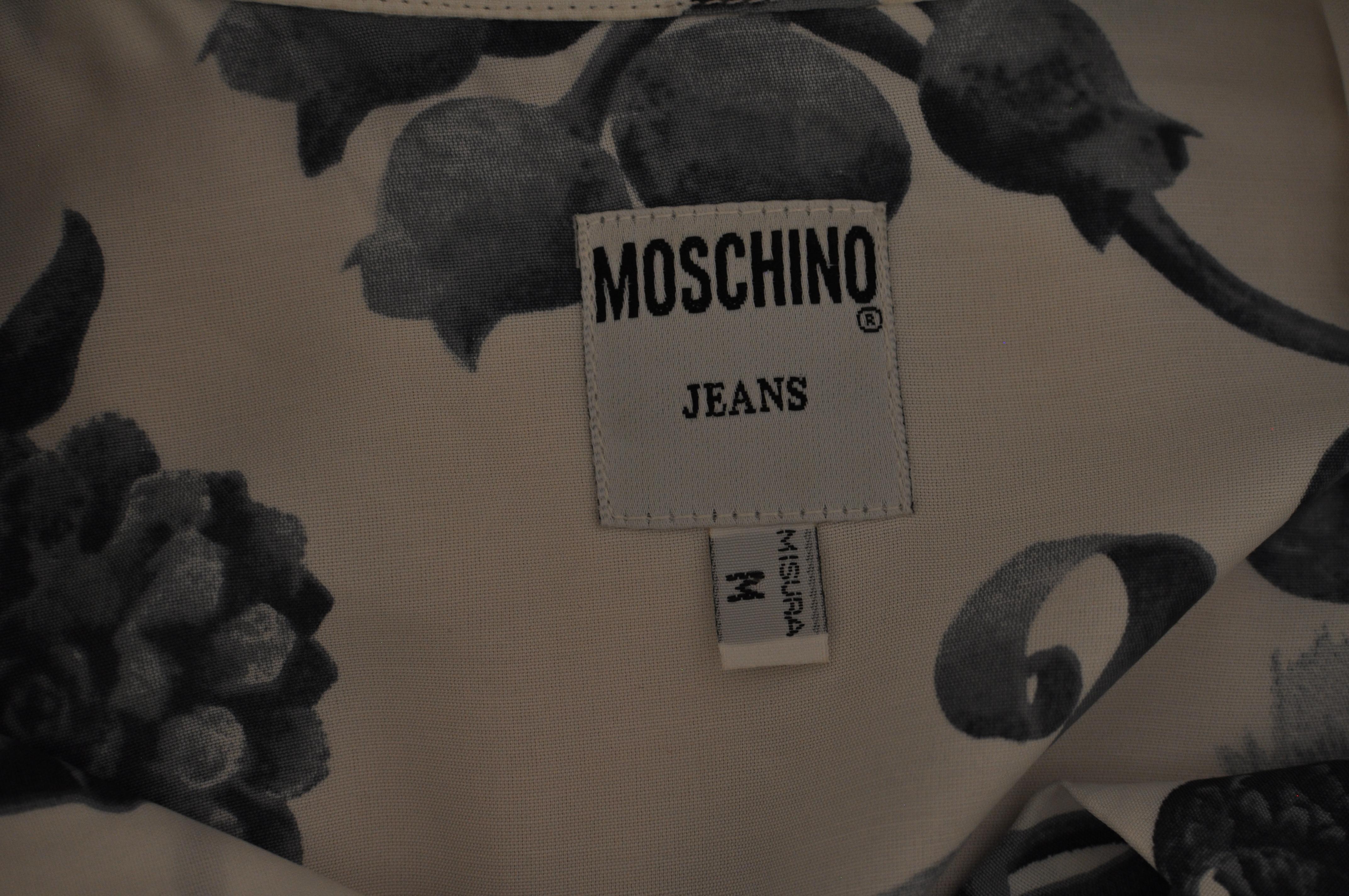 Rare 1980s Moschino Jeans Misura Exotic Plants Shirt (M) 2