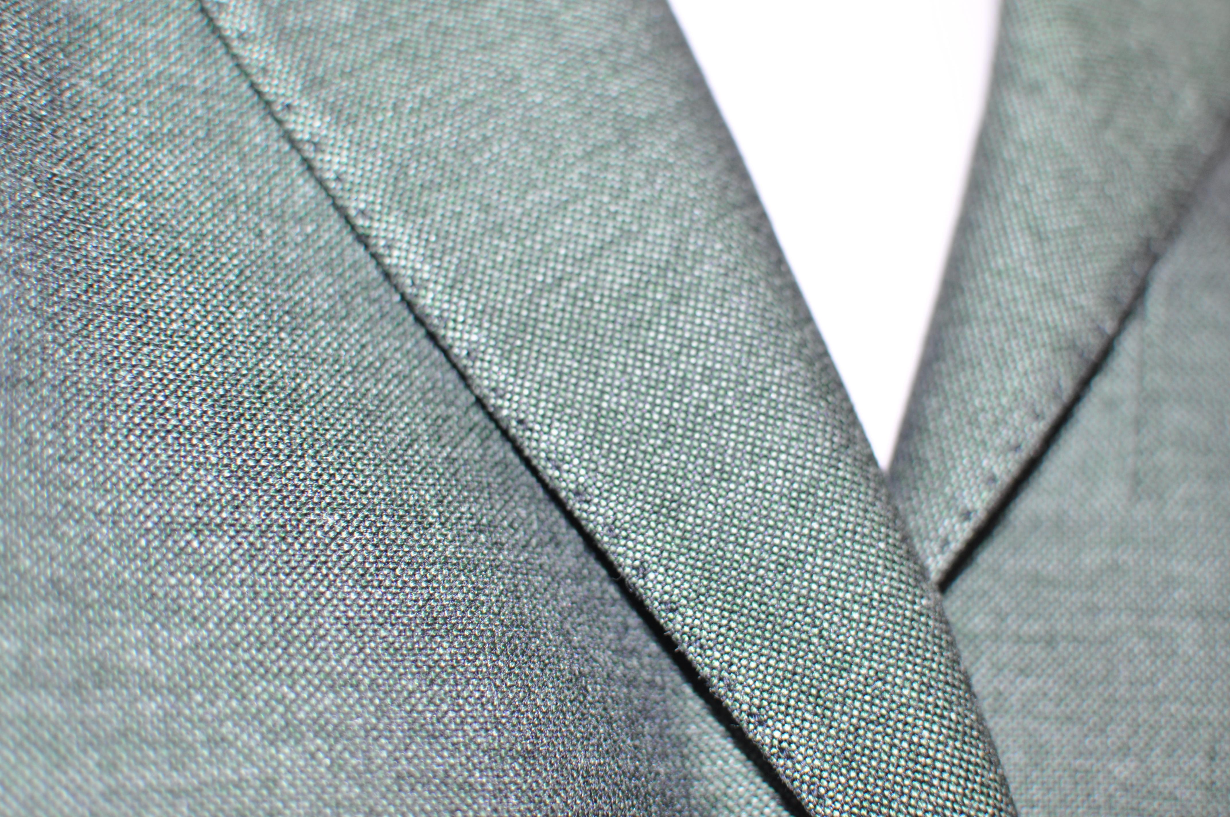 Women's A.K.R.I.S Green Silk Weave Jacket/Blazer Size 14US