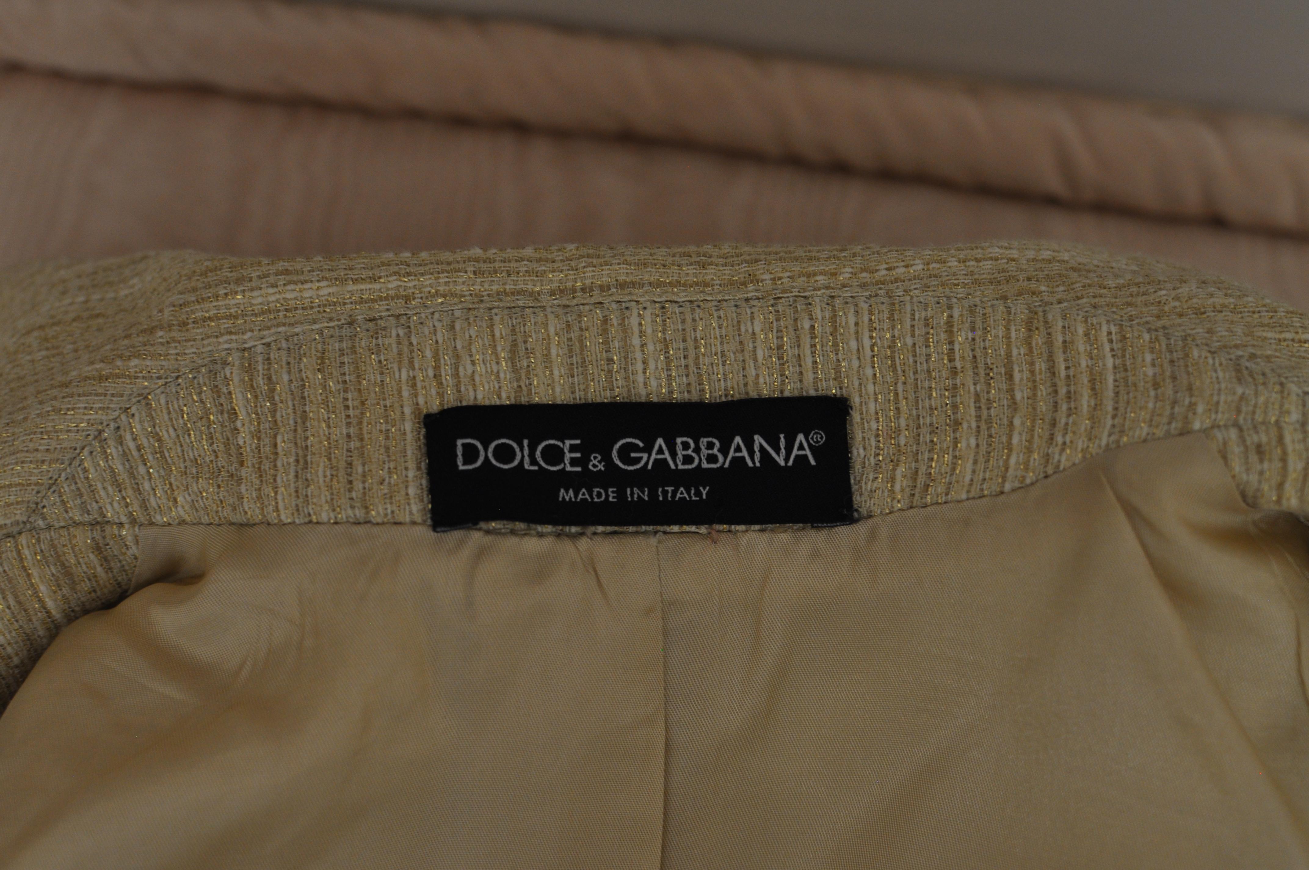 Dolce & Gabbana Gold Thread Jacket, 1990s  2